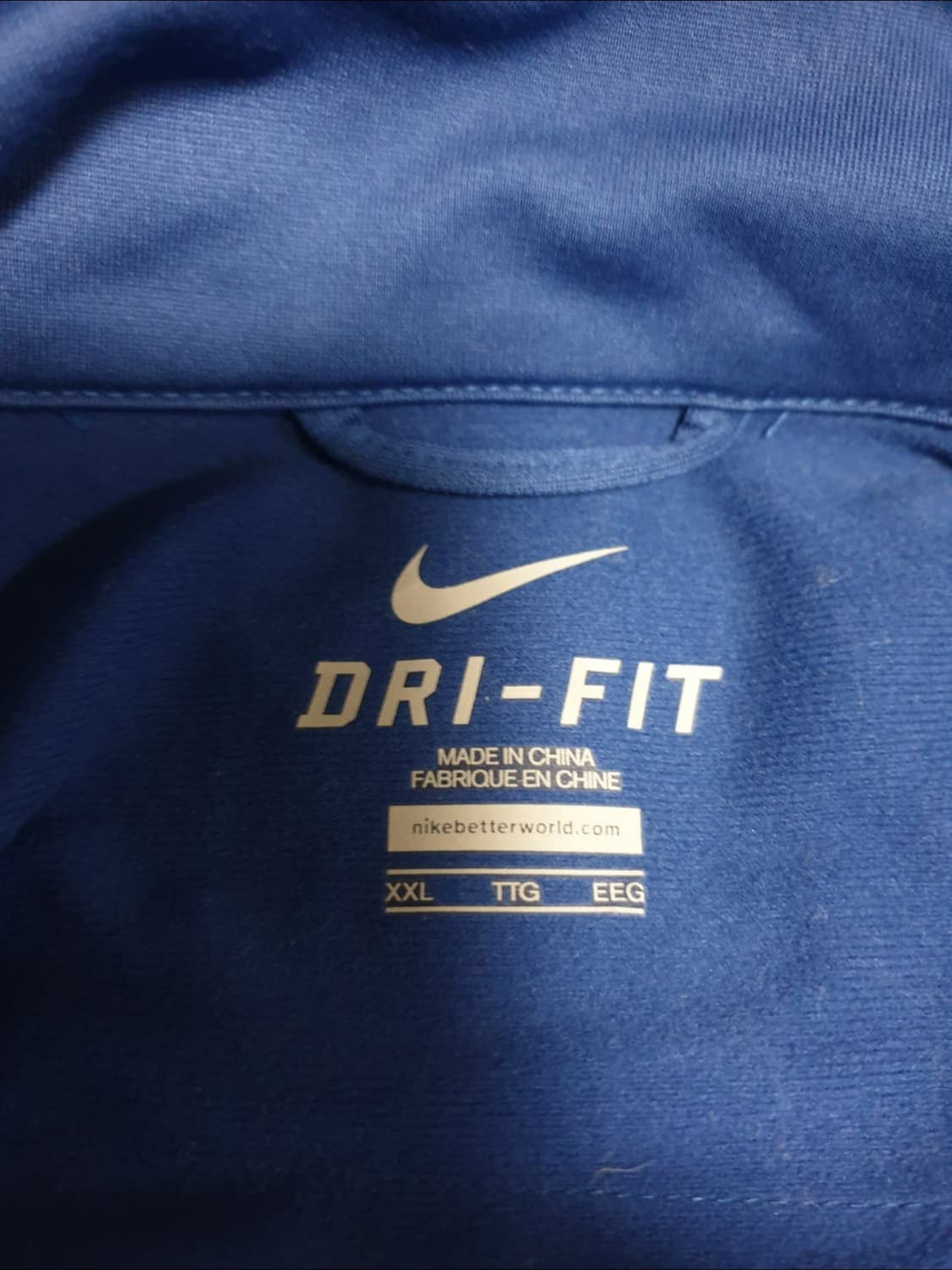 (빈티지) 나이키 드라이핏 솔로스우시 트랙탑 집업져지 블루 (XXL) 상품이미지2