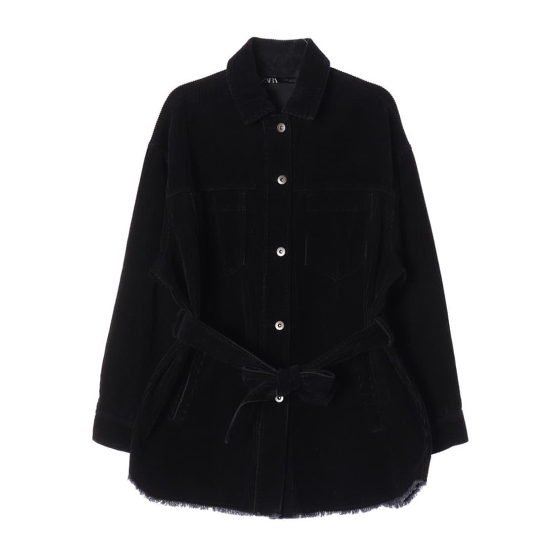 자라 벨티드 코듀로이 셔츠 재킷 M 상품이미지1