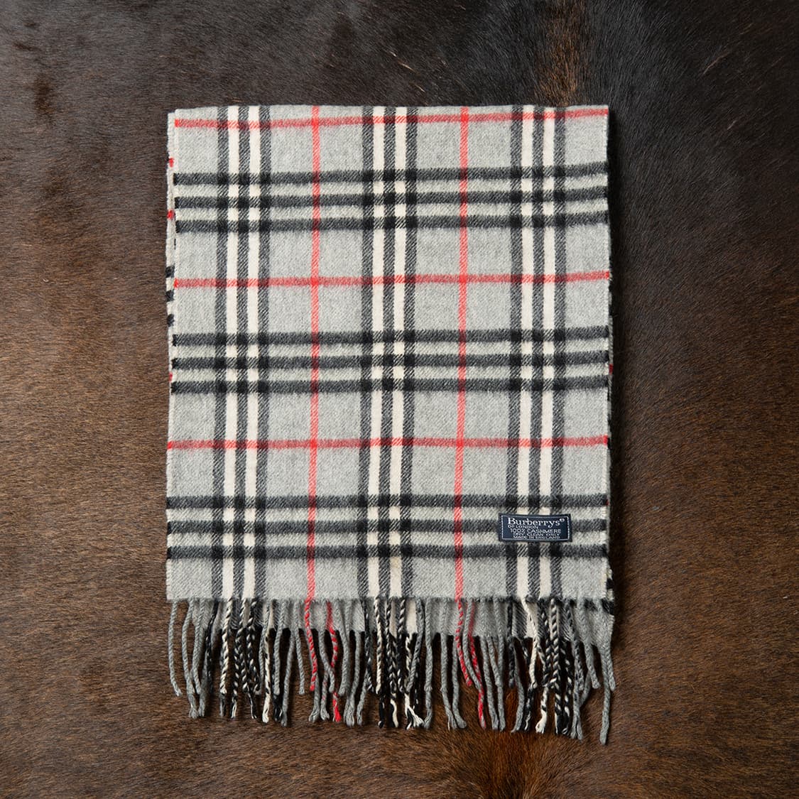 [정품] 90s 버버리 Burberrys 100% 캐시미어머플러 그레이  상품이미지1