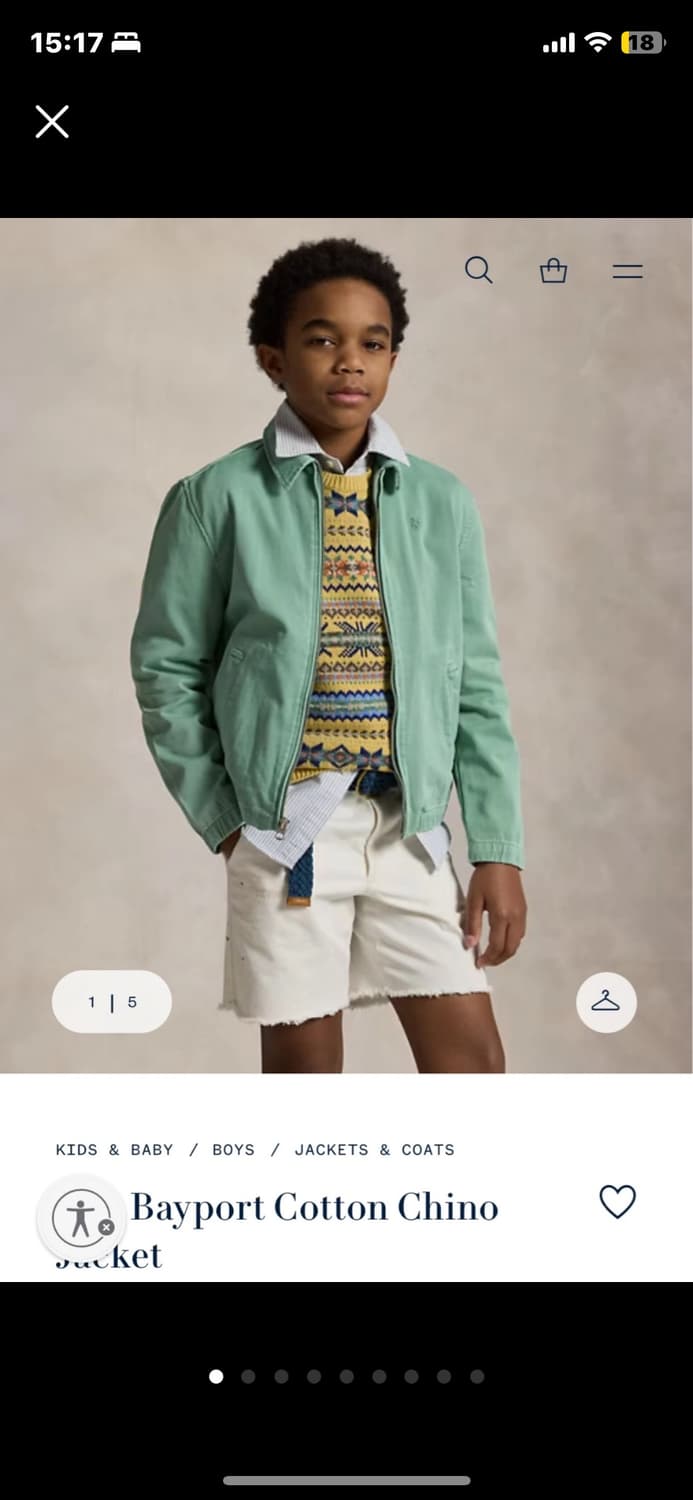 폴로 보이즈 치노 자켓 L 새상품(55사이즈추천) 상품이미지2