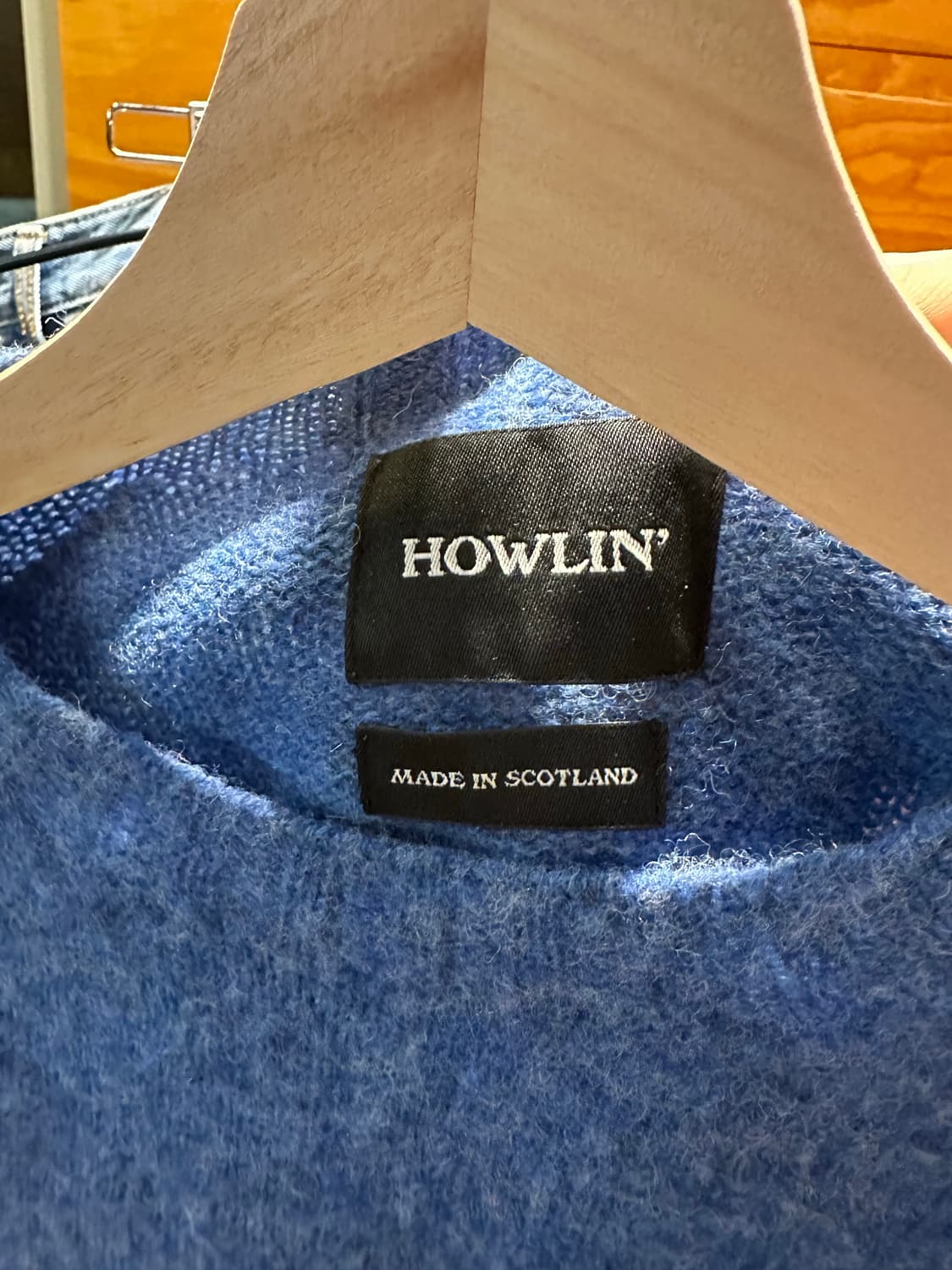 하울린 쉐기독 니트 블루 M(100) 상품이미지3