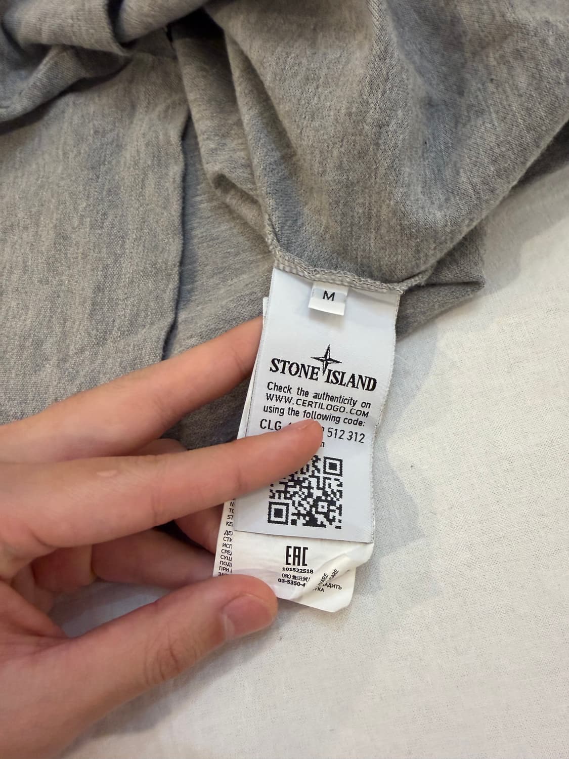 스톤아일랜드 컴파스 패치로고 반팔 카라티 그레이 상품이미지3