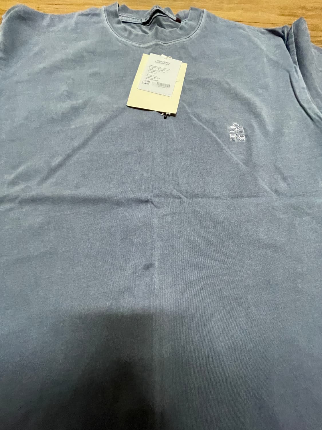 (2)폴리테루 휴먼인덱스 레귤러 티셔츠 다이드 블루 상품이미지3