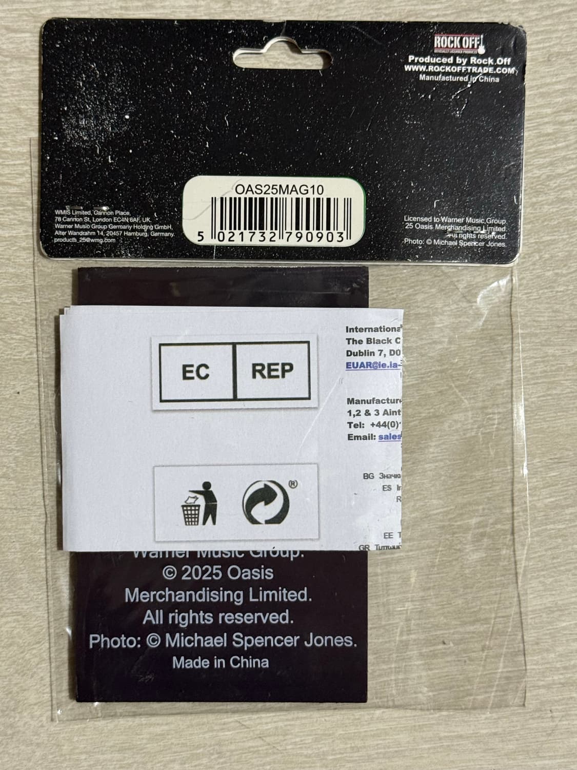 공식 오아시스 라이브25 돈룩백인앵거 마그넷 상품이미지2