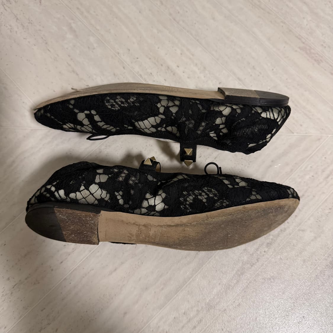[36] 발렌티노 벨레리나 레이스 슈즈 블랙 상품이미지4