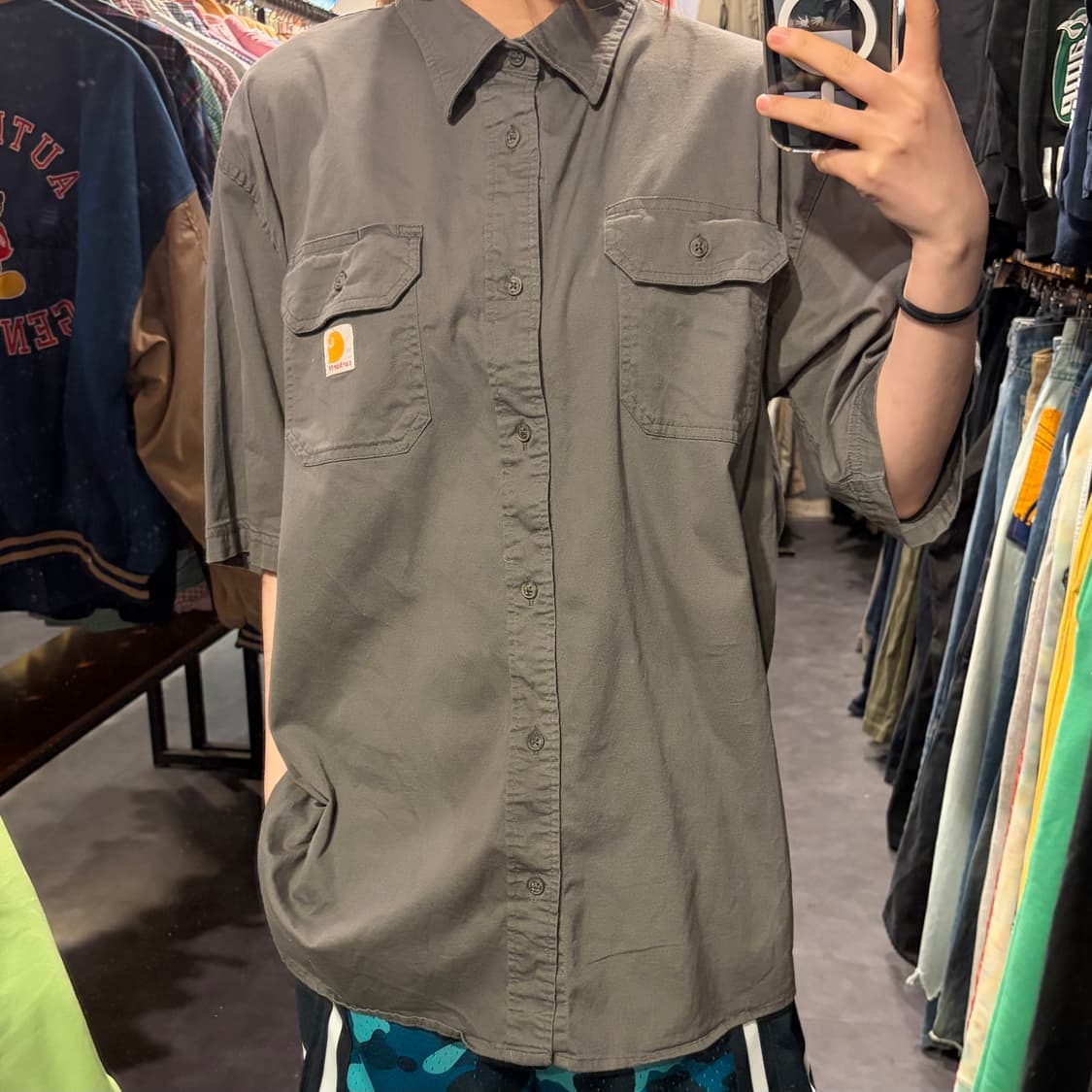[IM] Carhartt 칼하트 반팔 셔츠 웜그레이 상품이미지2