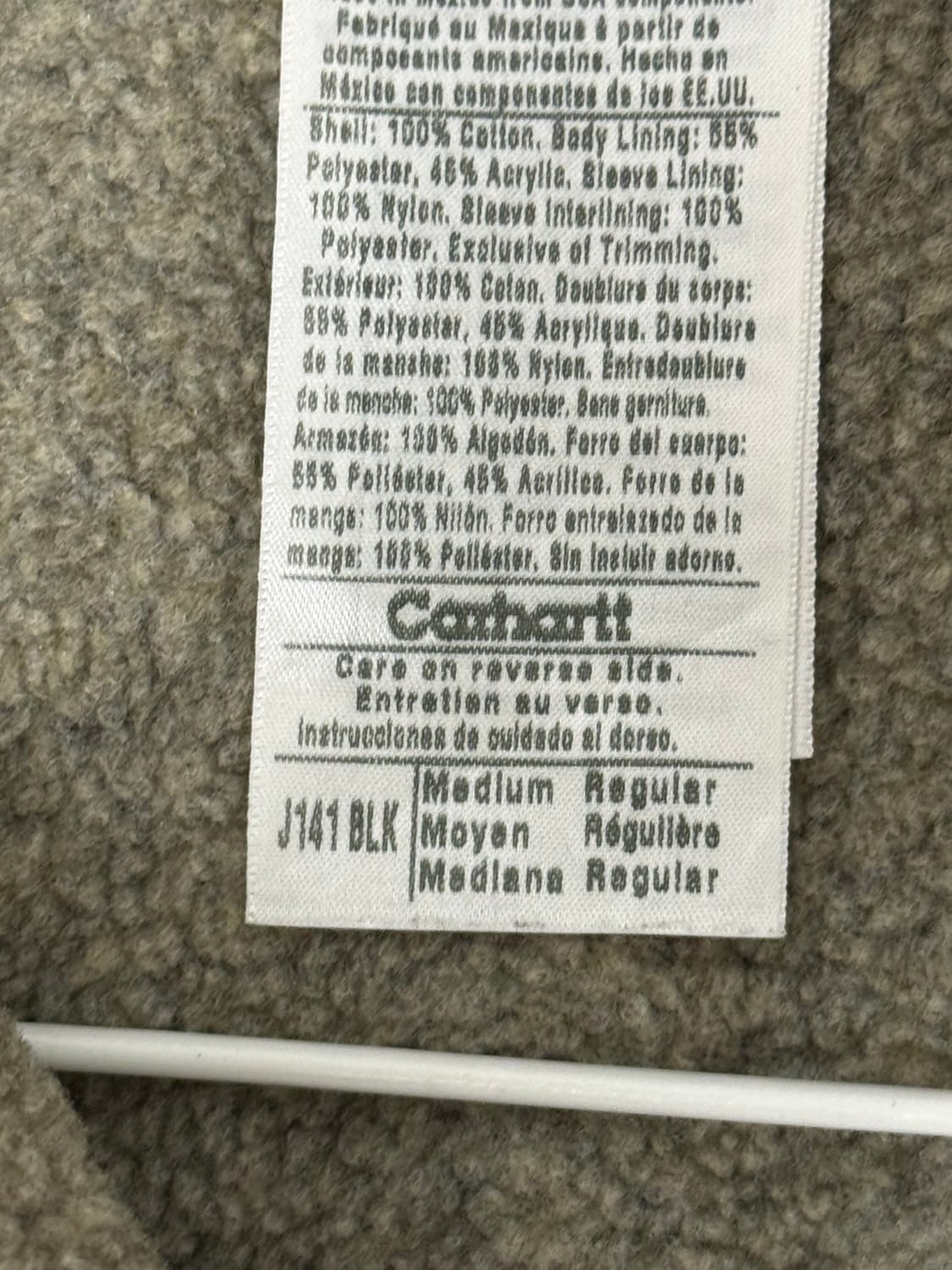 칼하트 j141 blk M 시에라자켓 액티브자켓 상품이미지5