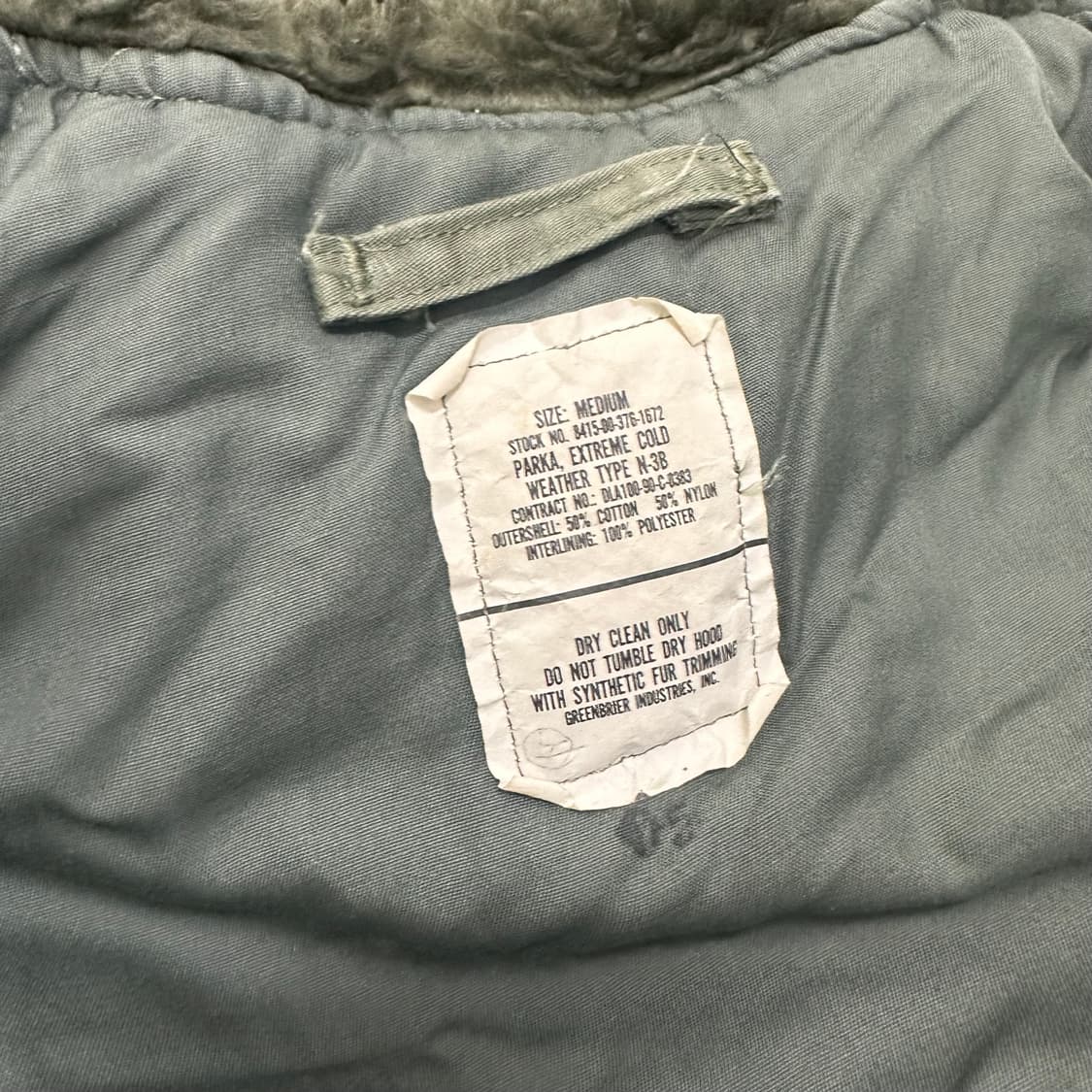 미군 밀리터리 오리지널 n3b 야상 점퍼 M 상품이미지9