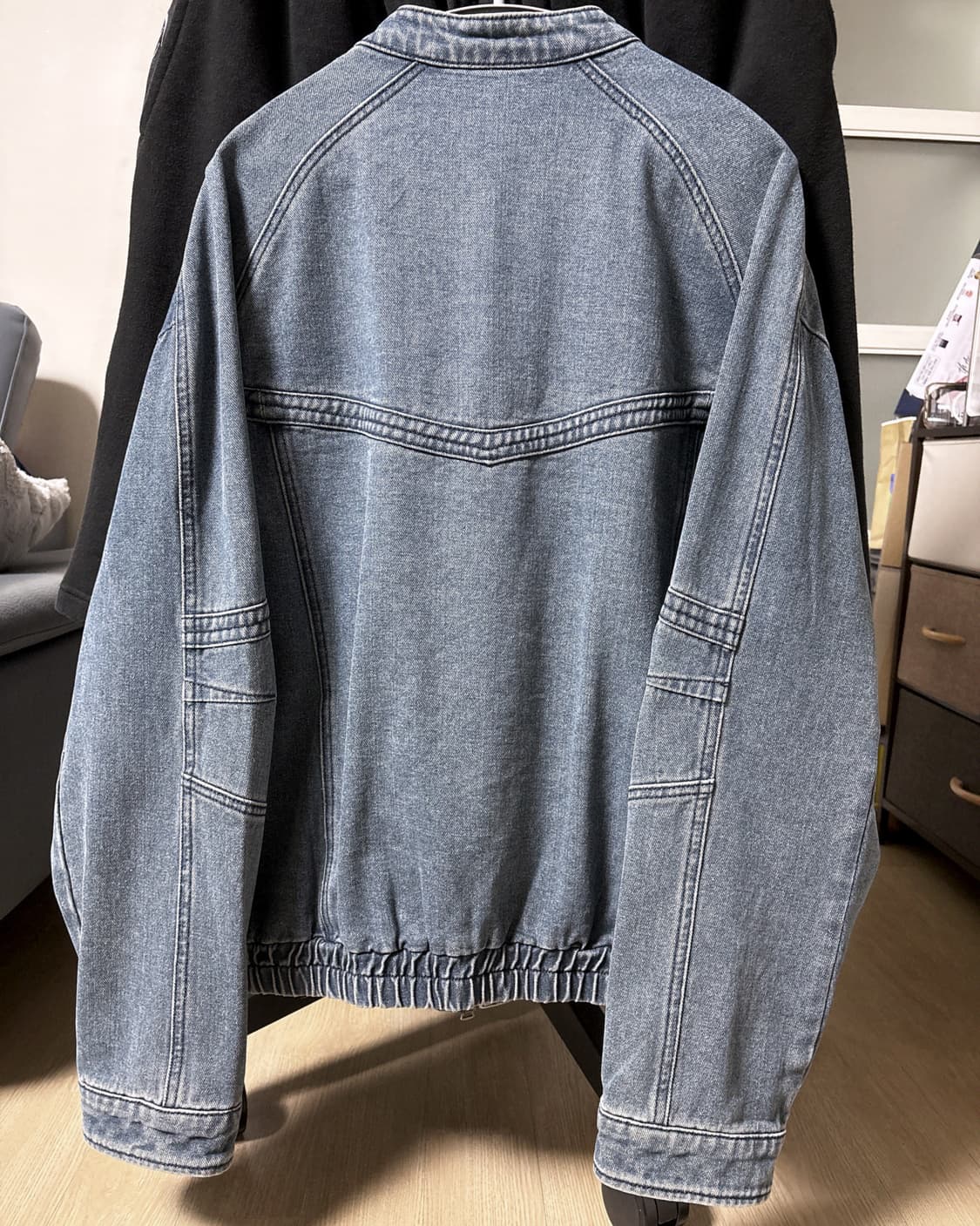 일꼬르소 라인 패널 데님 점퍼 블루 상품이미지4