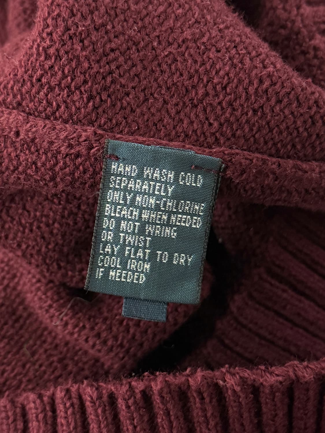 폴로 랄프로렌 루즈핏 딥버건디 코튼 하프집 니트 상품이미지6