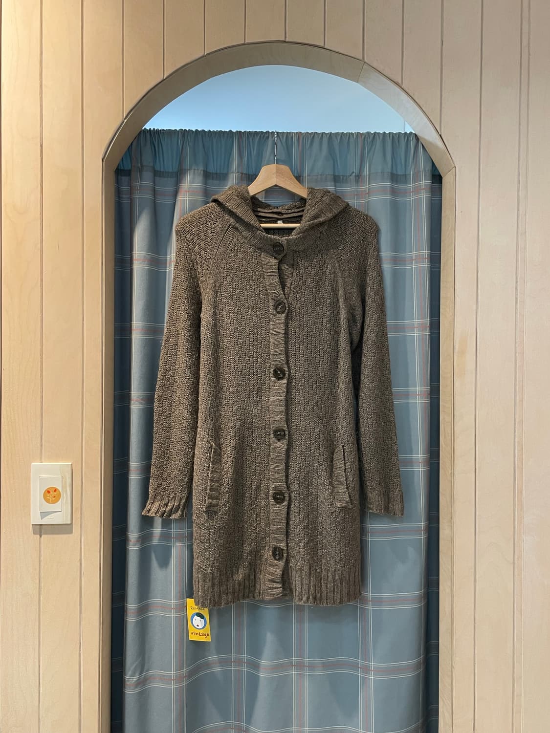 Muji 후드탈부착 알파카가디건 상품이미지1