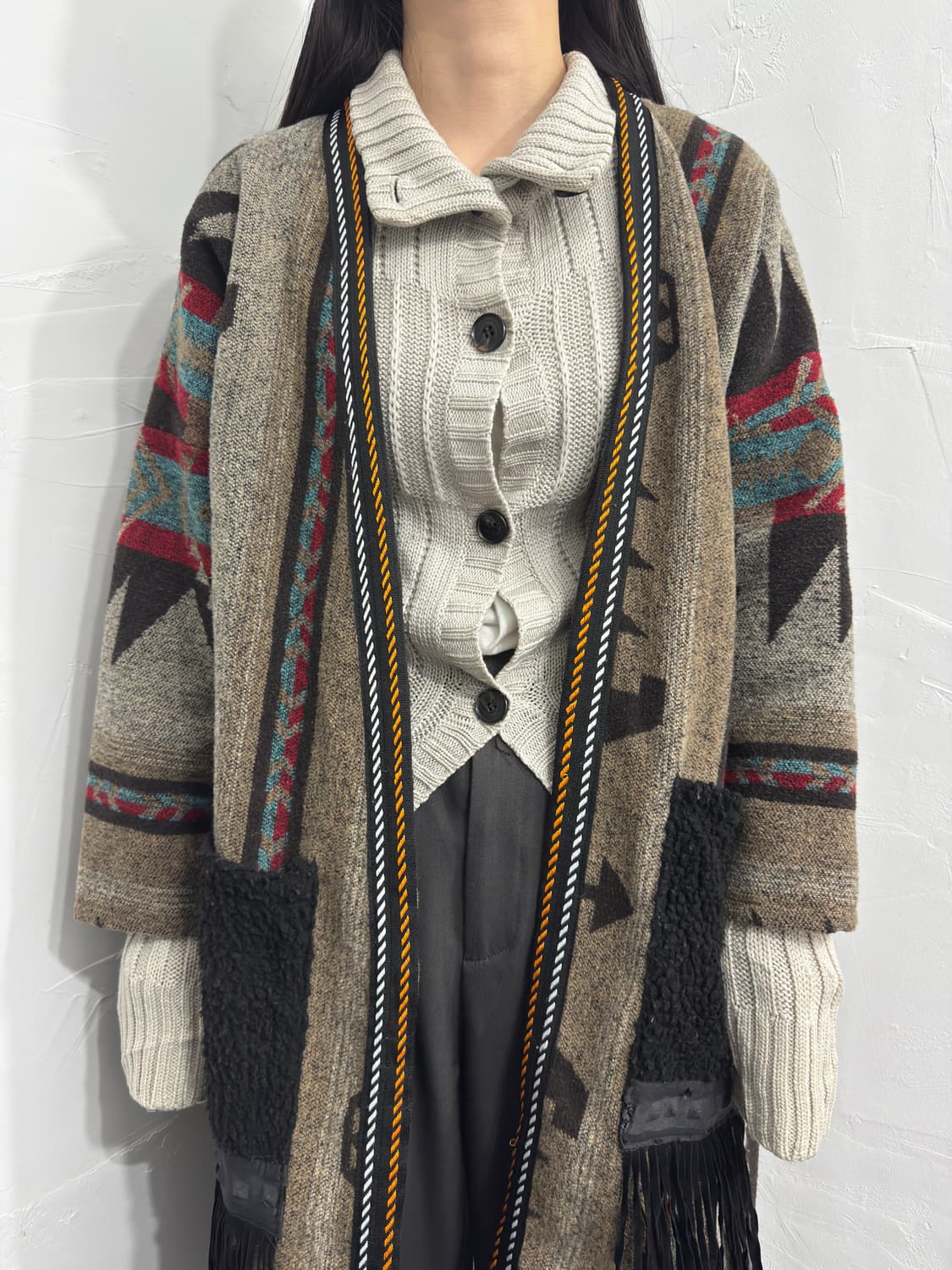 ethnic pattern cardigan 상품이미지2