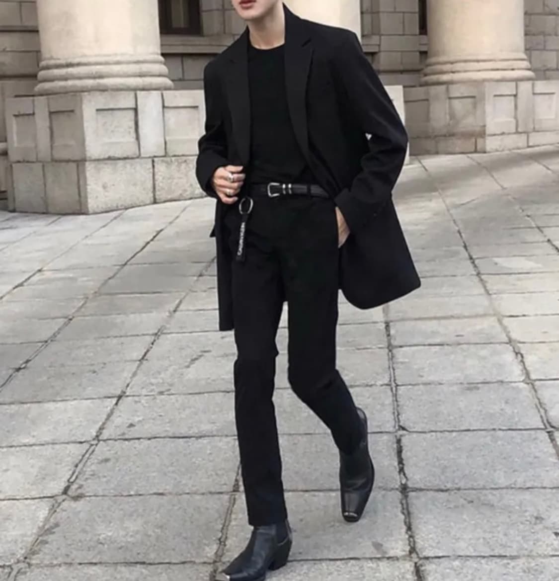 세비지 110 레더 벨트 블랙 상품이미지3