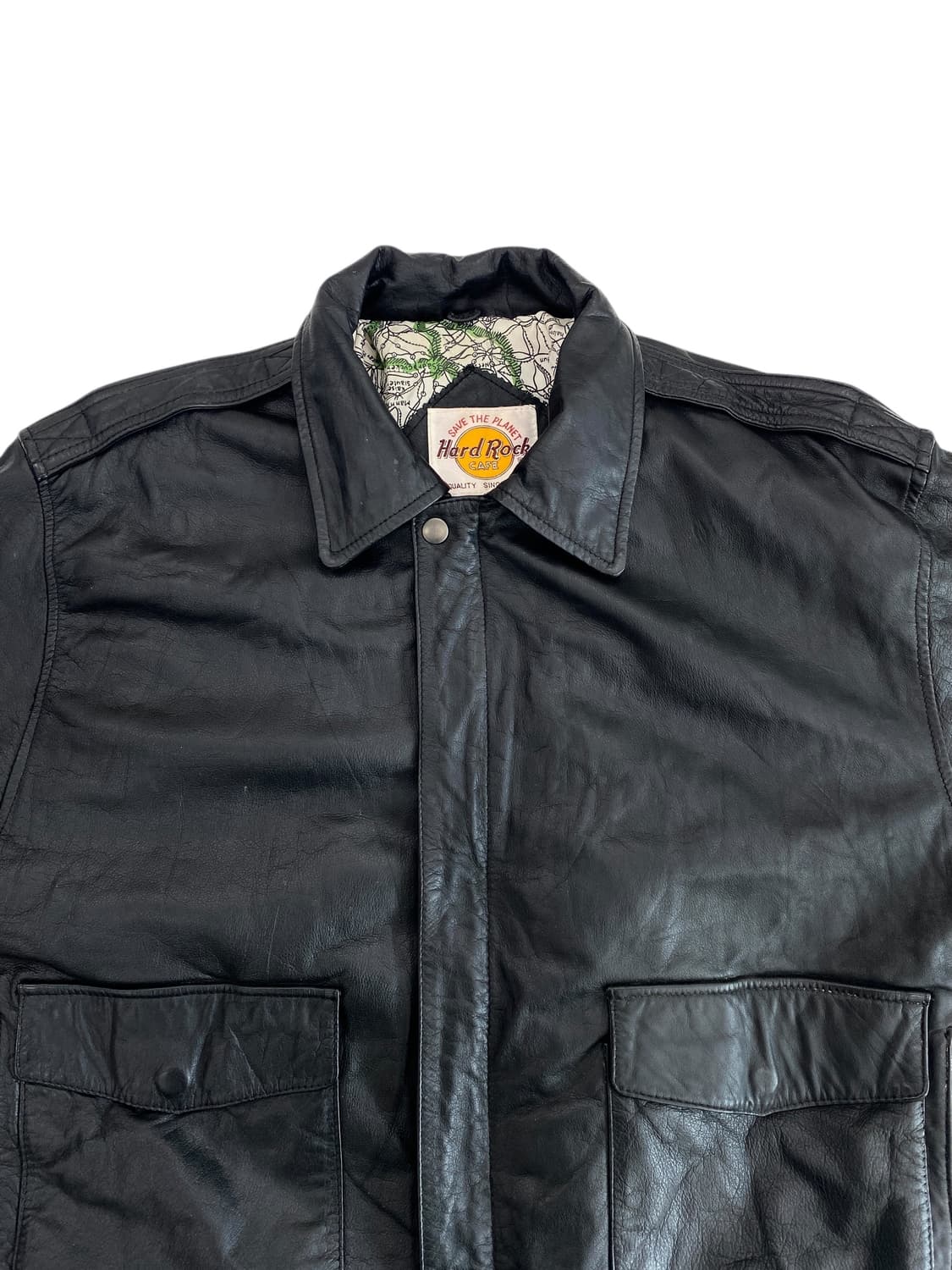 90's 하드락 카페 A-2 레더 자켓 상품이미지3