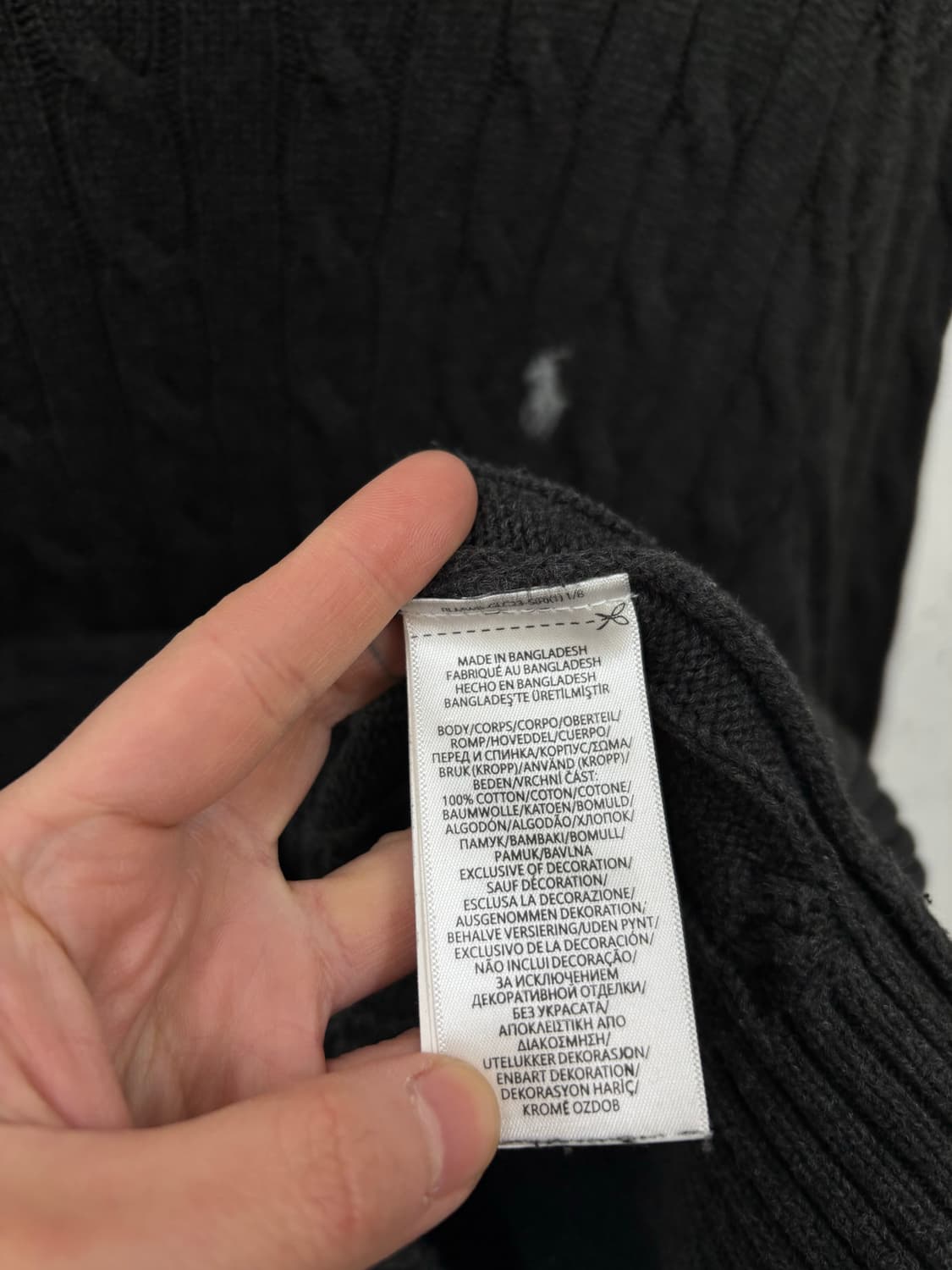 폴로랄프로렌 울 케이블니트 그레이 상품이미지5