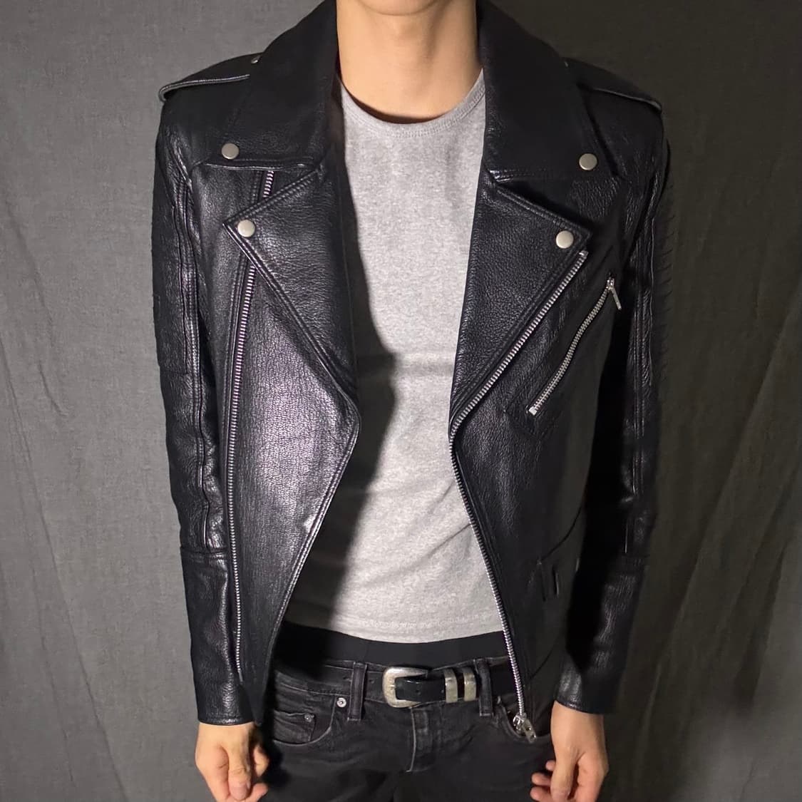 206 homme goat skin leather jacket 상품이미지3
