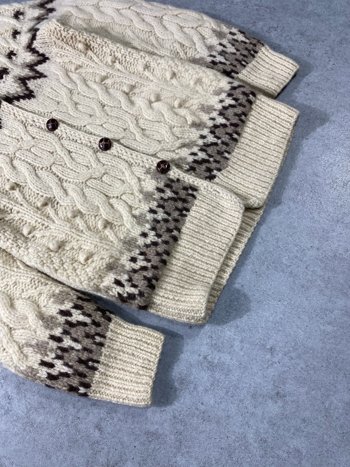 [M] Vintage 빈티지 우먼스 핸드니트 후드 가디건 상품이미지3