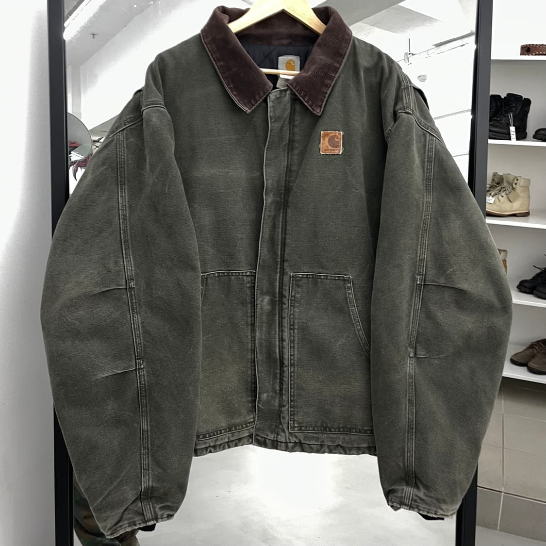 칼하트 OG J22 mos 모스그린 아크틱 빅사이즈 덕캔버스 워크자켓 상품이미지3
