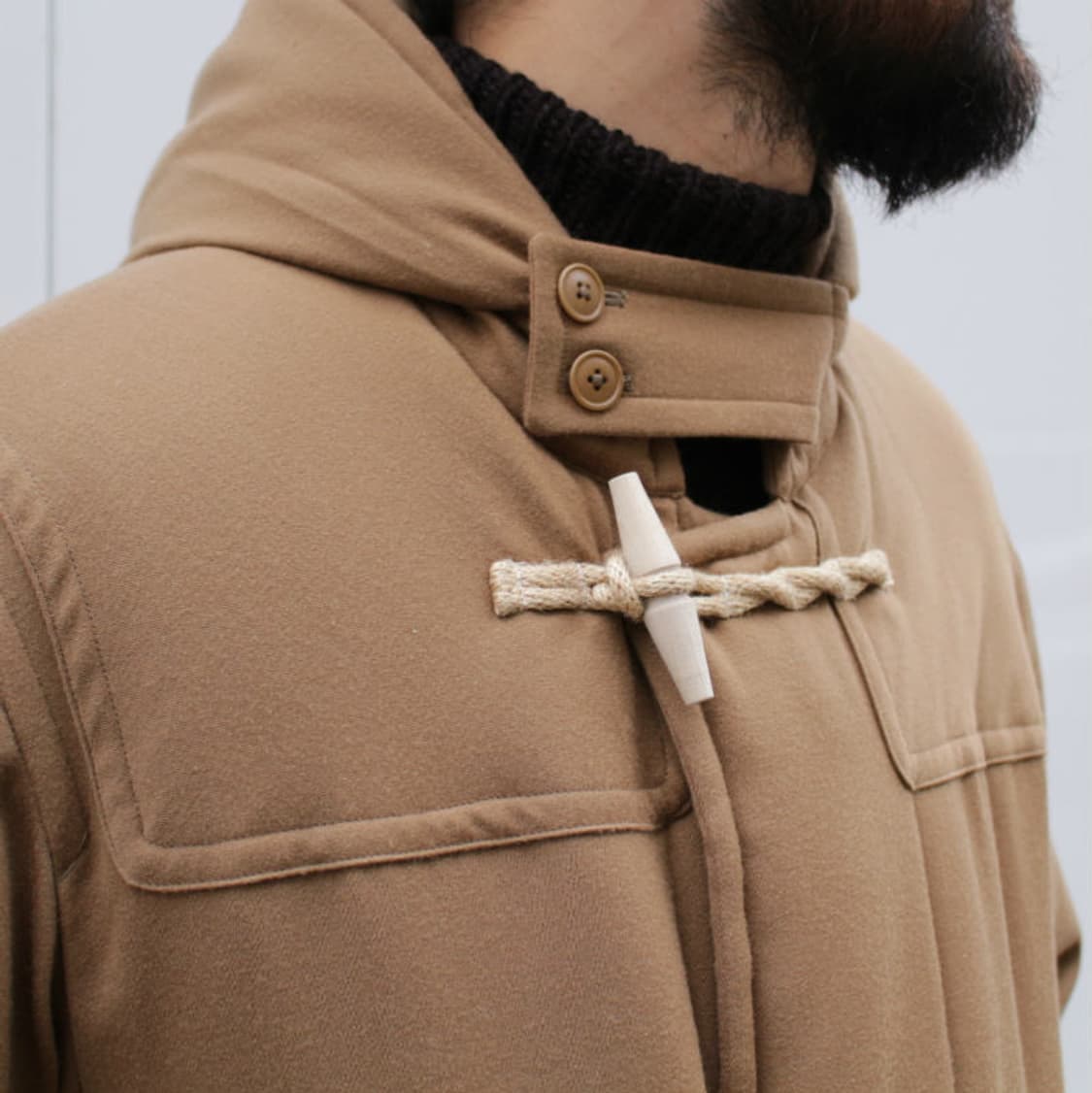 코모리 울 더플코트 베이지 2(100-105)사이즈 상품이미지4