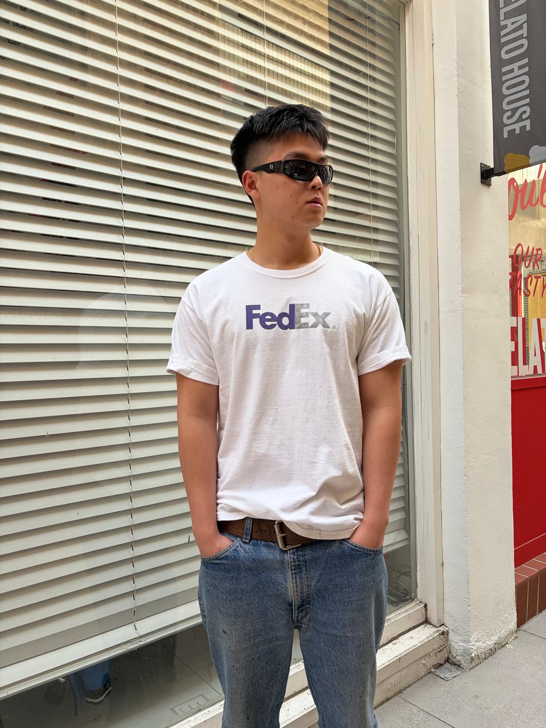 90’s FedEx print corporate logo T-shirt  상품이미지3