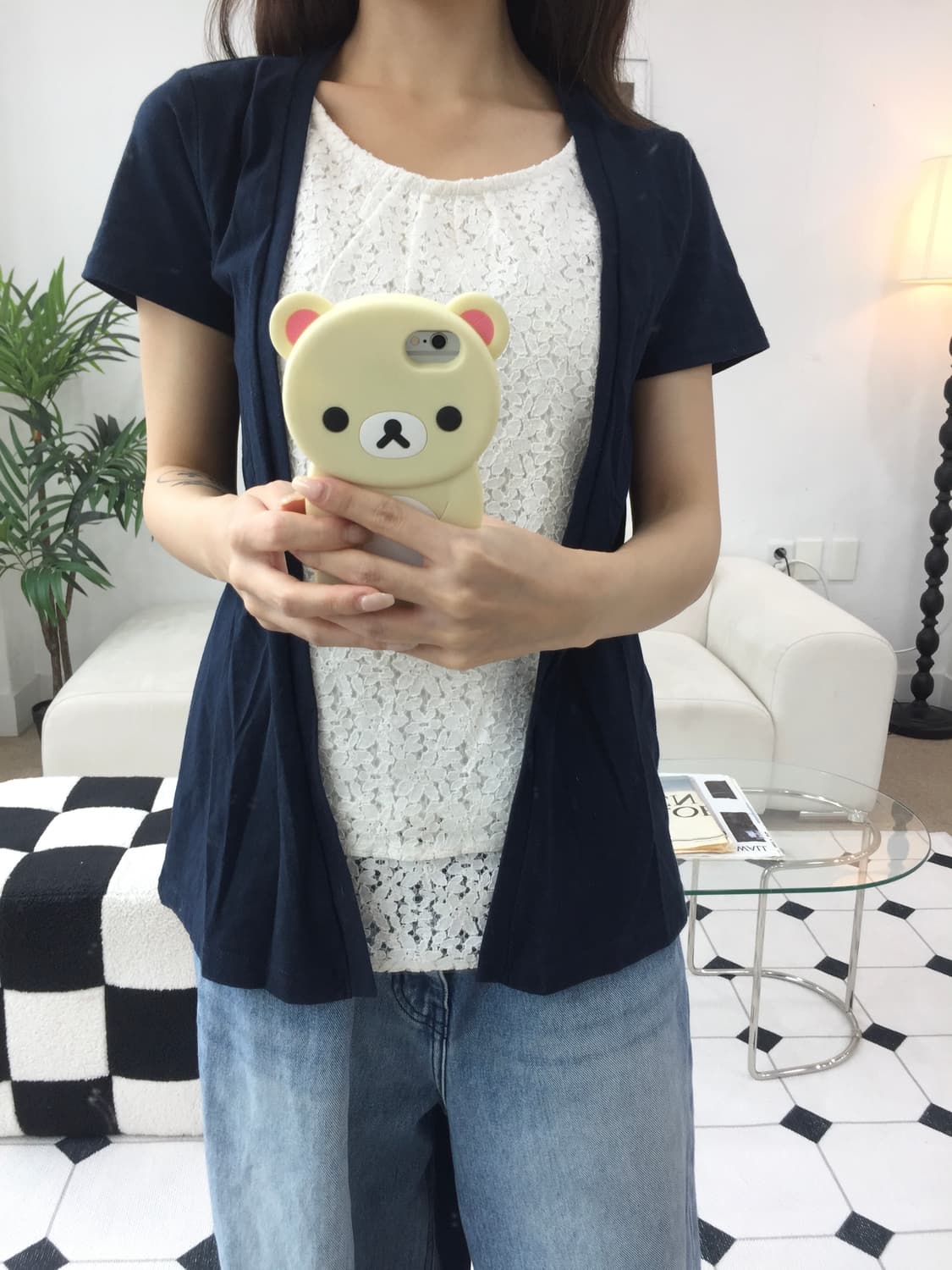 레이스 네이비 반팔 상품이미지7