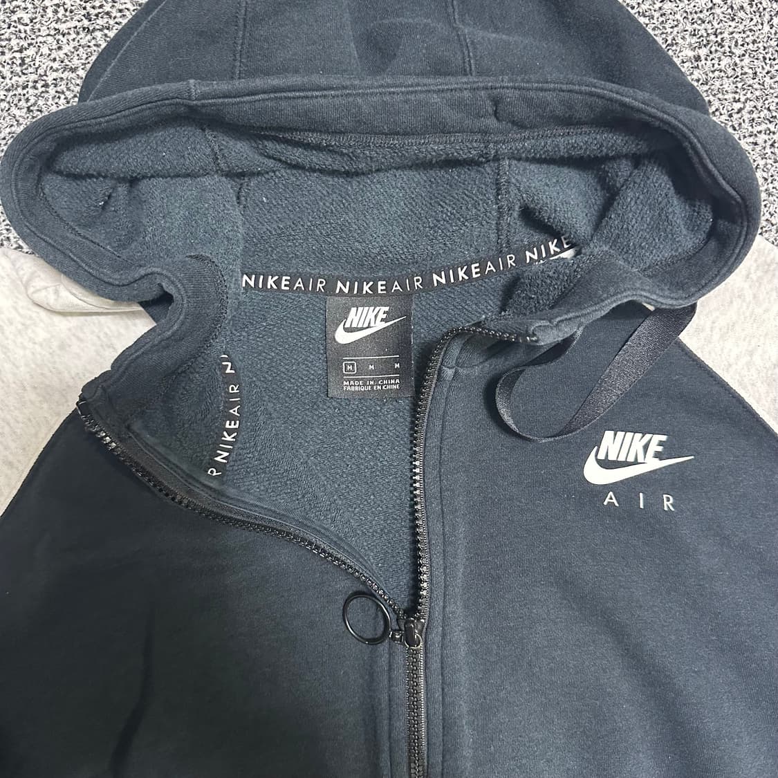 (85) 나이키 에어 블랙/아이보리 크롭 후드집업 상품이미지2