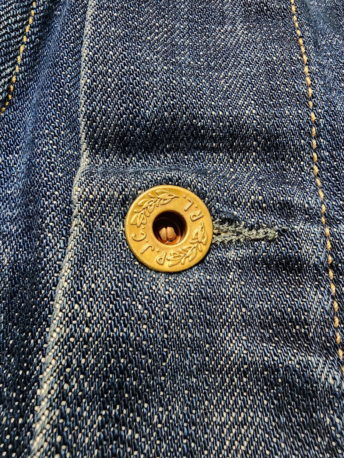 90's 빈티지 폴로진스 인디고 데님 트러커자켓 상품이미지9