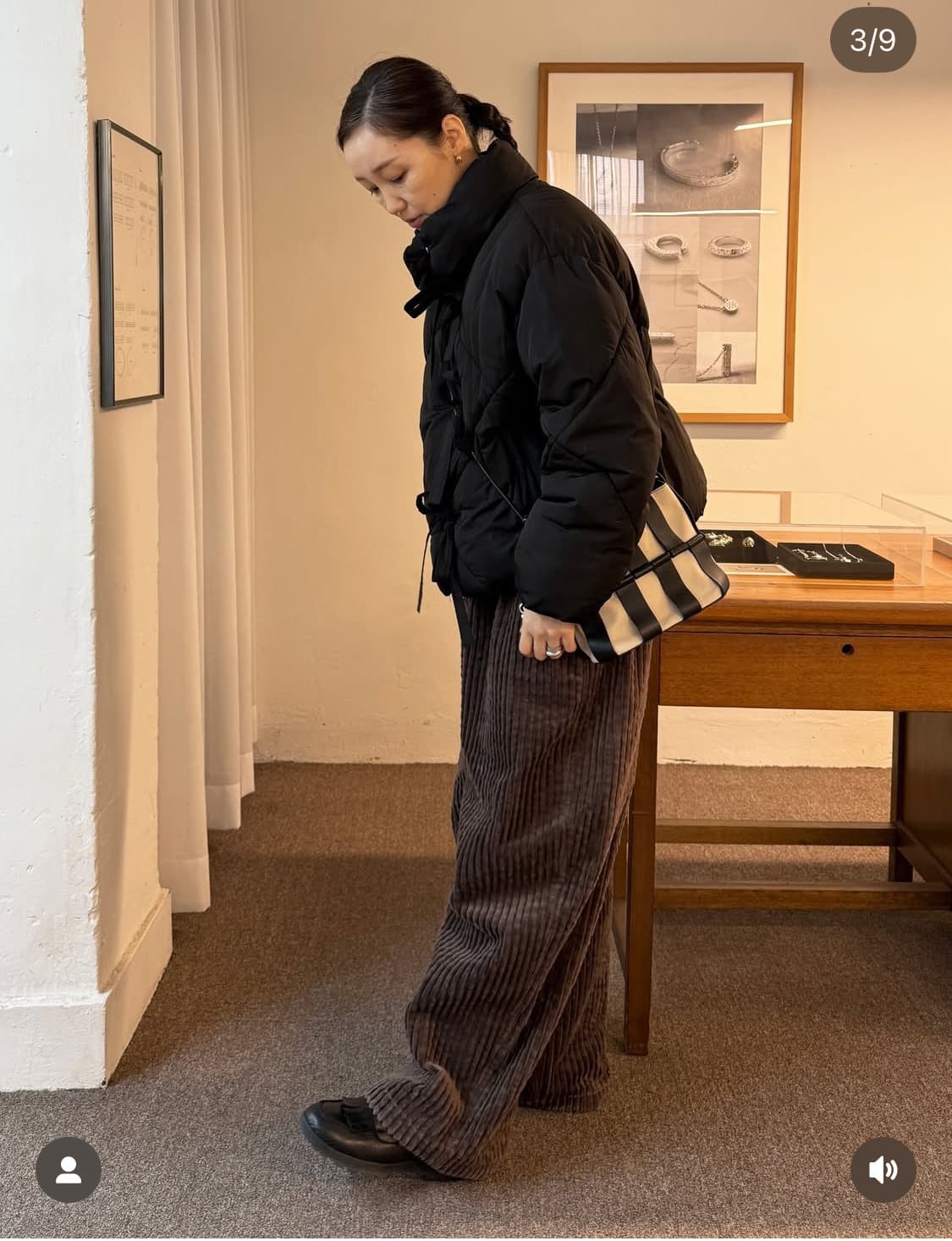 헤레우 리네라백 블랙 새상품 (정가 710,000원) 네모세모님 착용 상품이미지3