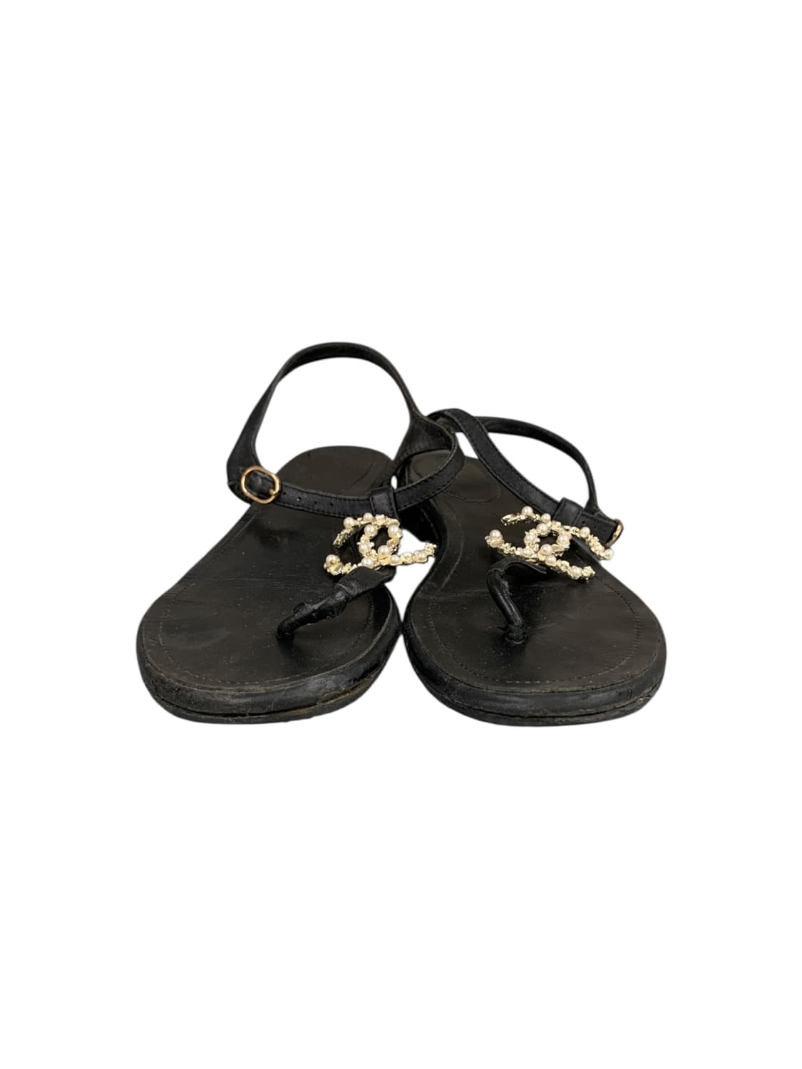 샤넬 펄 스트랩 샌들 블랙 39(245) (Gr-3218) 상품이미지4