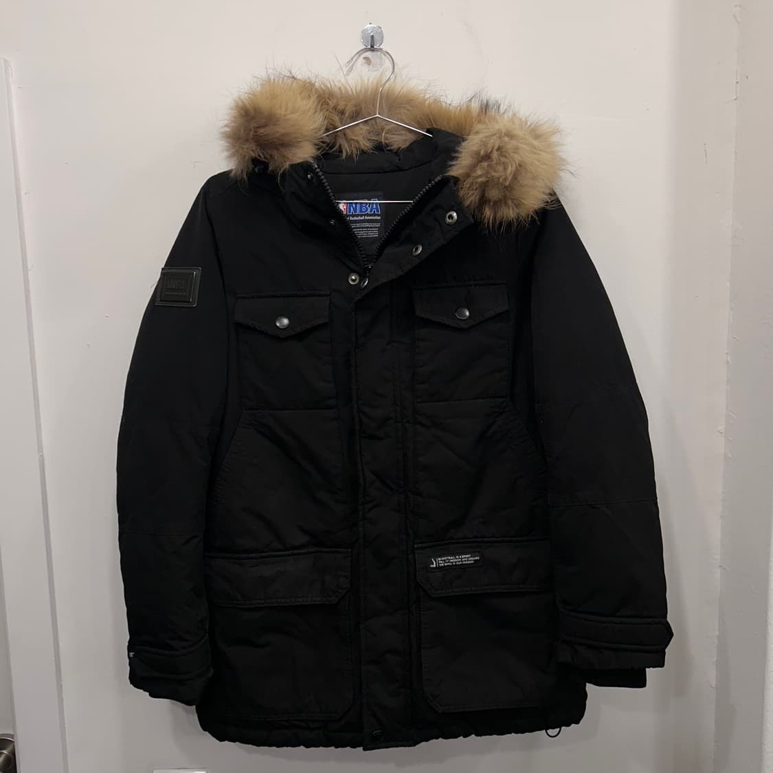 NBA 덕다운 멀티포켓 퍼 후드 쉐르파 패딩 상품이미지2