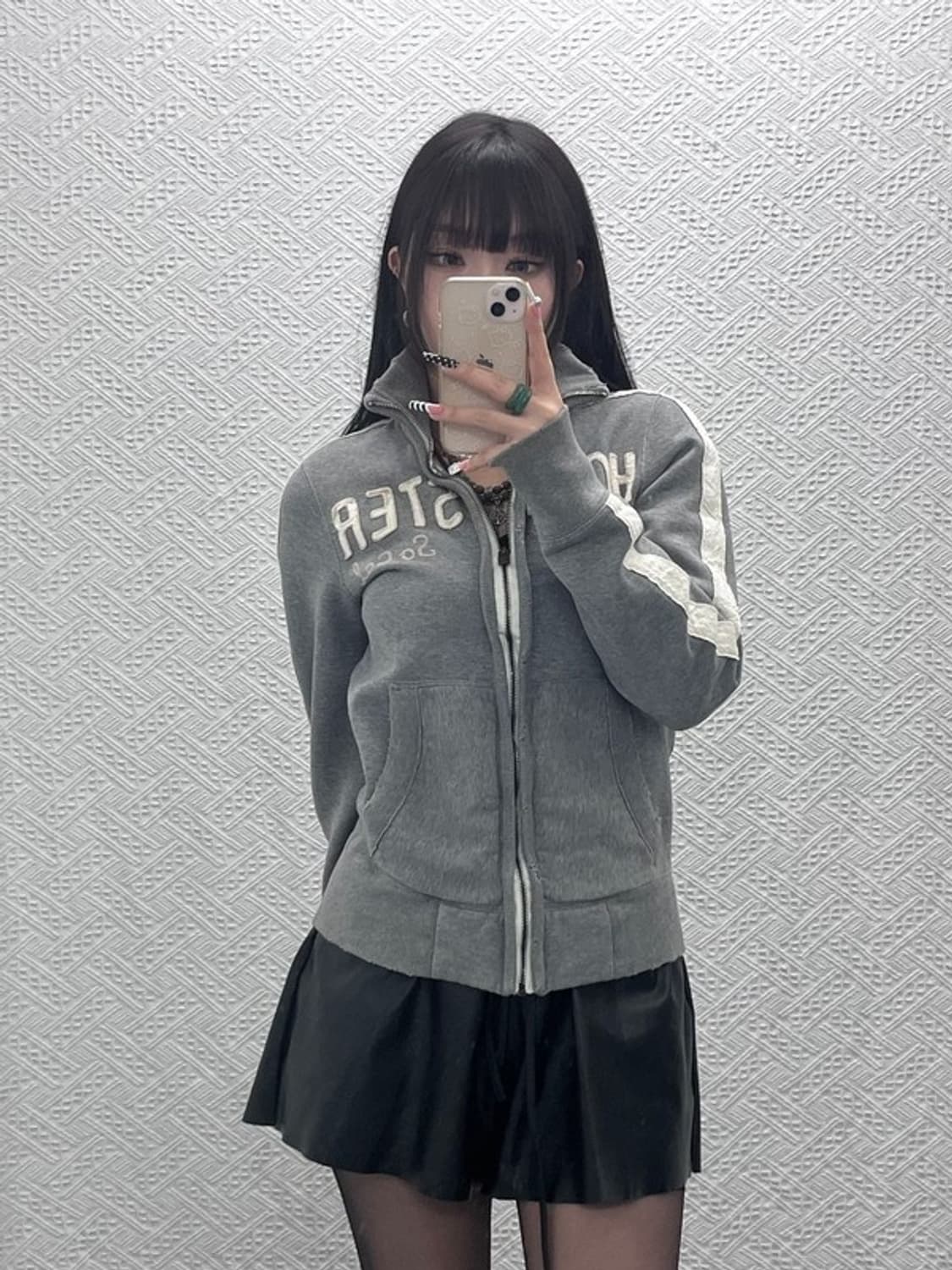 홀리스터 Y2K 빈티지 디스트로이드 데미지 집업 XS C10109 상품이미지2