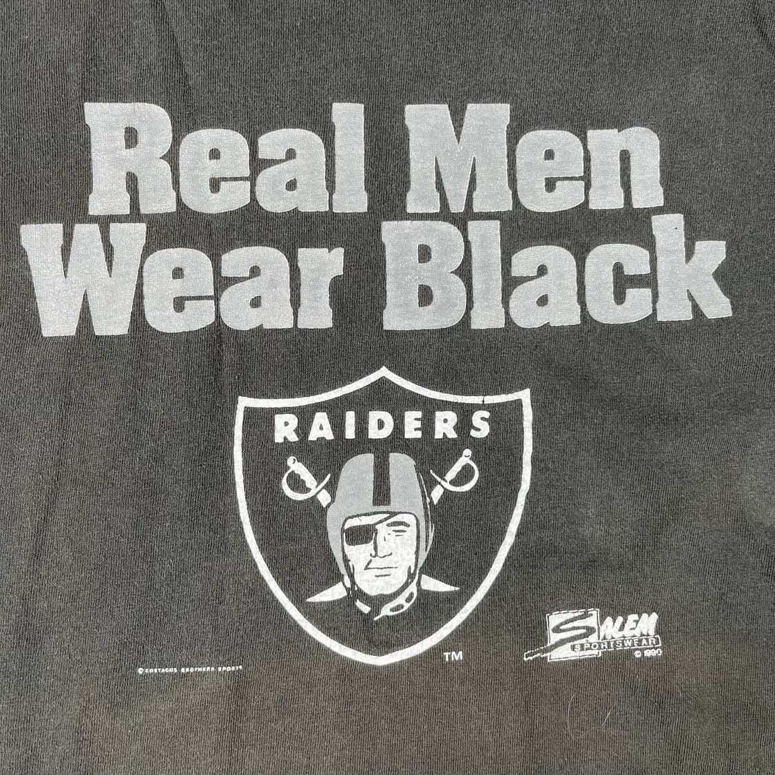 빈티지 살렘 리얼 맨 웨어 블랙 레이더스 반팔 상품이미지6