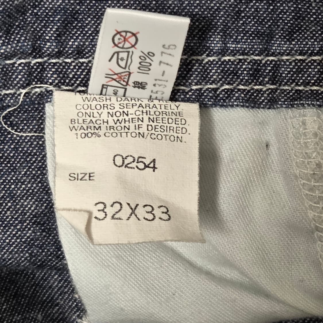 Lee 오버롤 데님 멜빵 바지 32X33 사이즈 상품이미지5