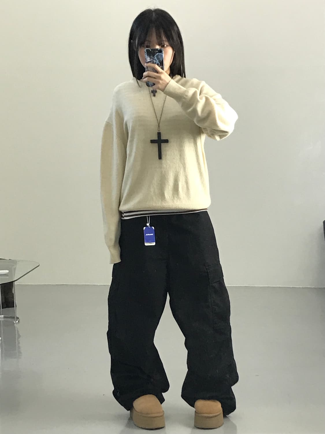 볼 베이지 니트 상품이미지2