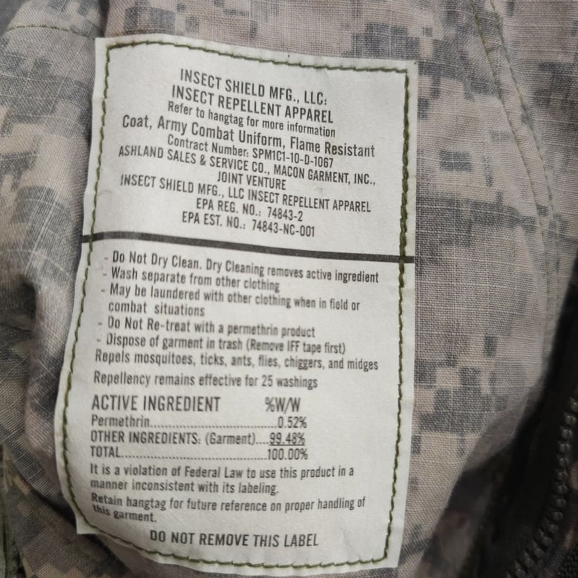 [U.S. ARMY] UCP 디지털 카모 ACU 전투복 상의 M20574 상품이미지9