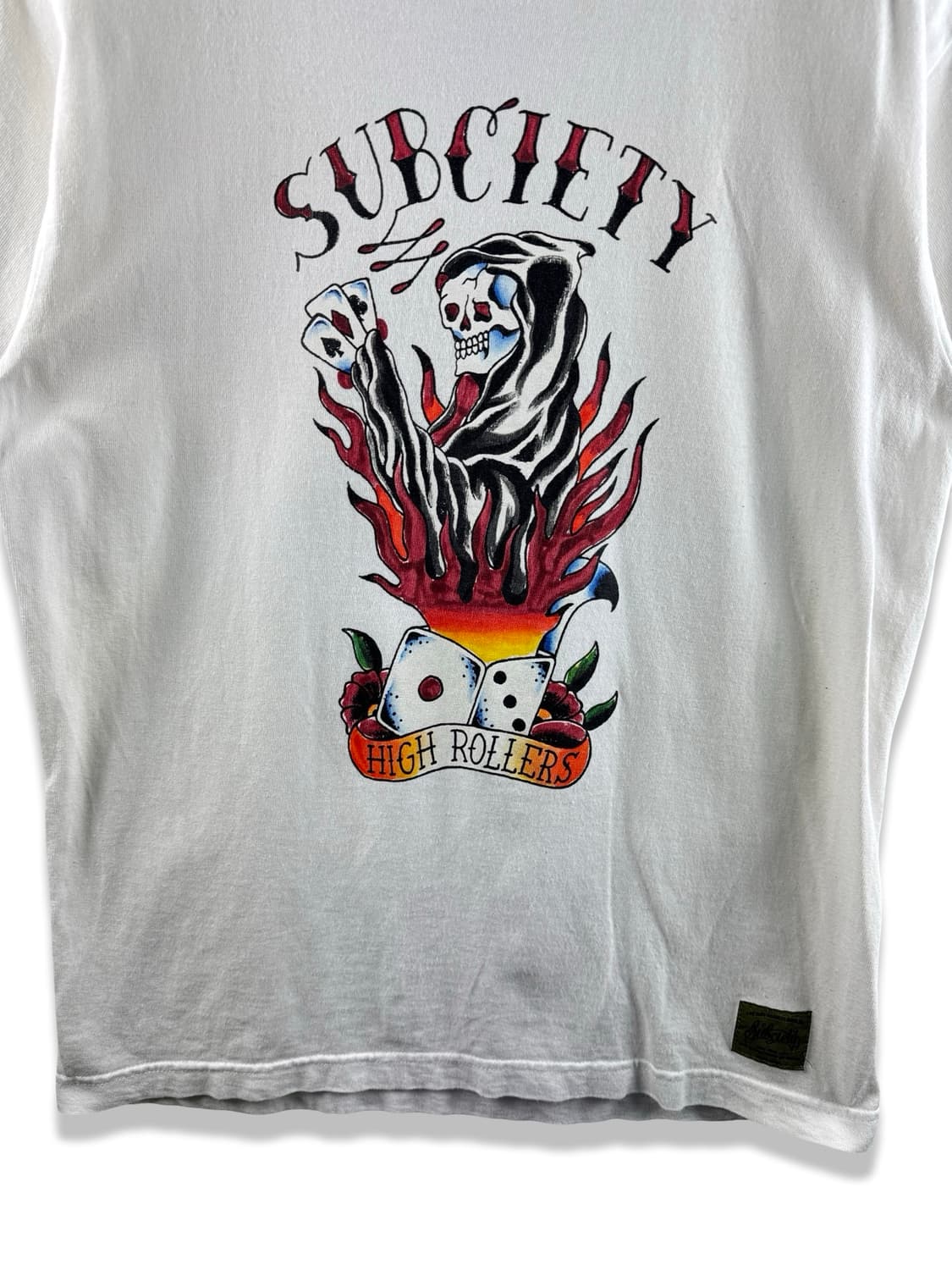 JPN Subciety  스컬 프린팅 티셔츠2644 상품이미지3