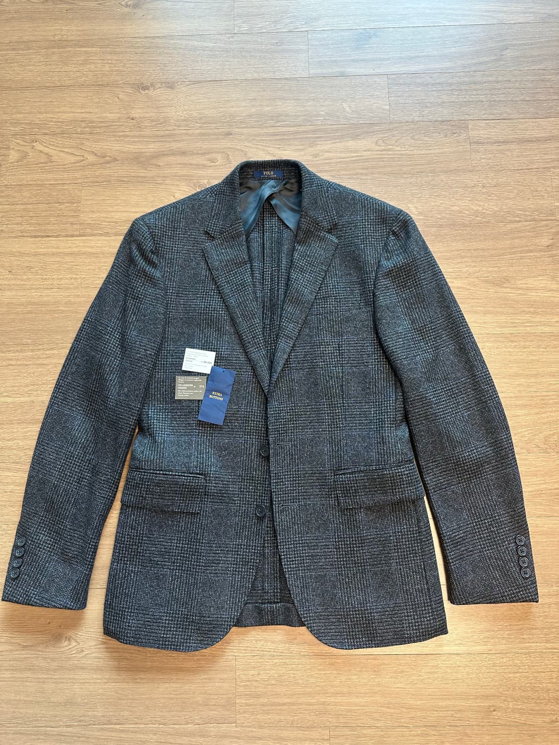 폴로 랄프로렌 글렌체크 모직 자켓 커스텀핏 36s 상품이미지1