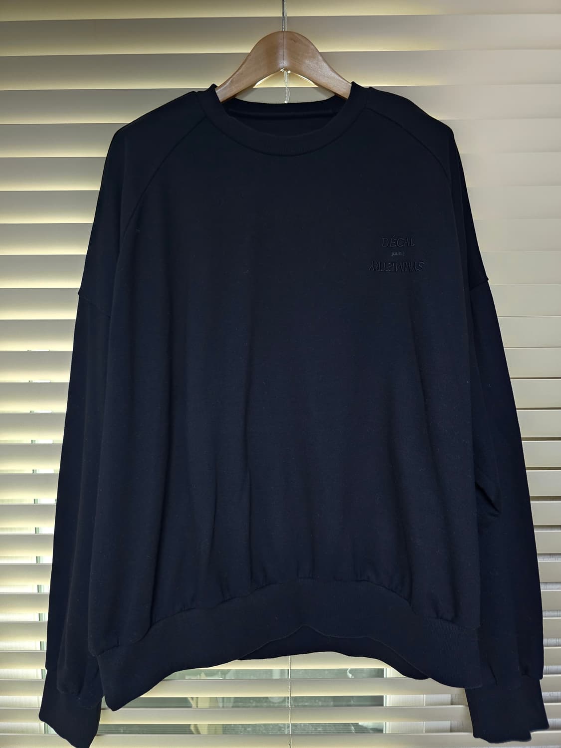 준지 juun.j Symmetry 맨투맨 블랙 L 상품이미지2