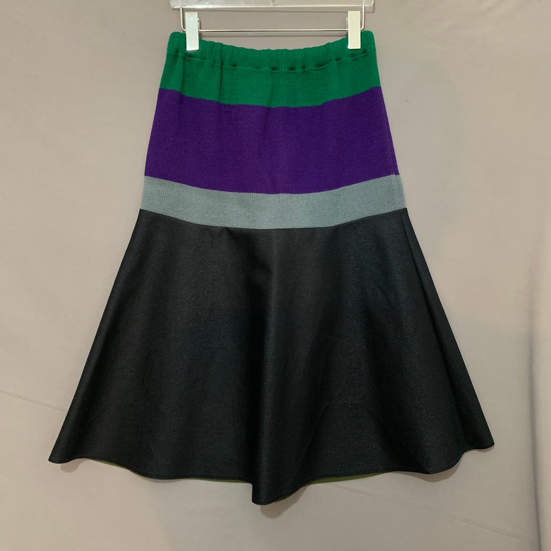 1 KOLOR 컬러 니트 컬러 블록 밴딩 롱스커트 치마 상품이미지3