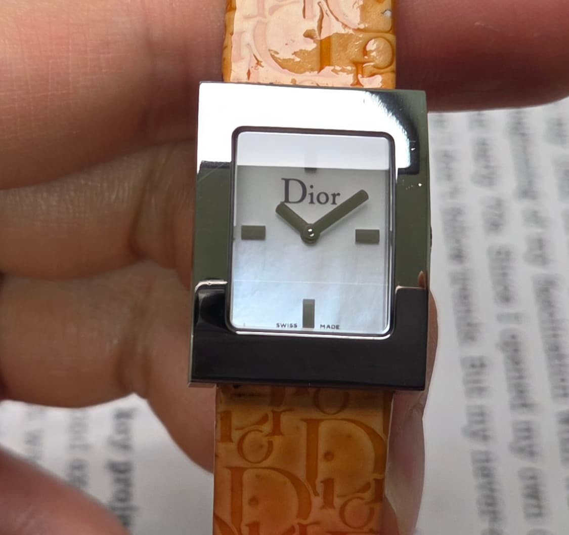 명품 크리스찬 디올 멜리스(마리스) 사각탱크 자개다이얼 쿼츠 여성용  상품이미지3