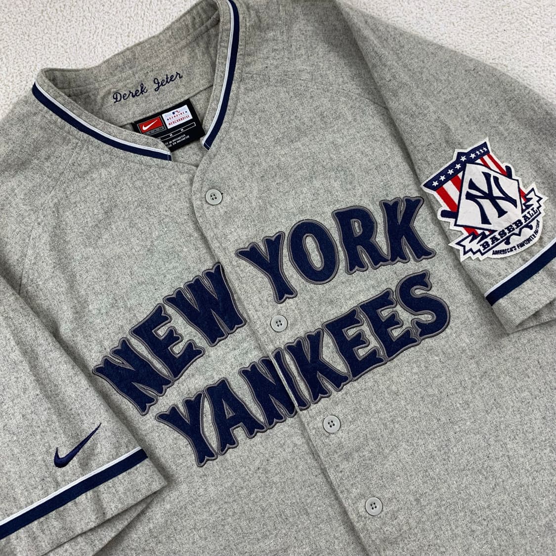 나이키 MLB 뉴욕 양키스 데릭 지터 기념 울 블렌드 유니폼 져지 상품이미지3