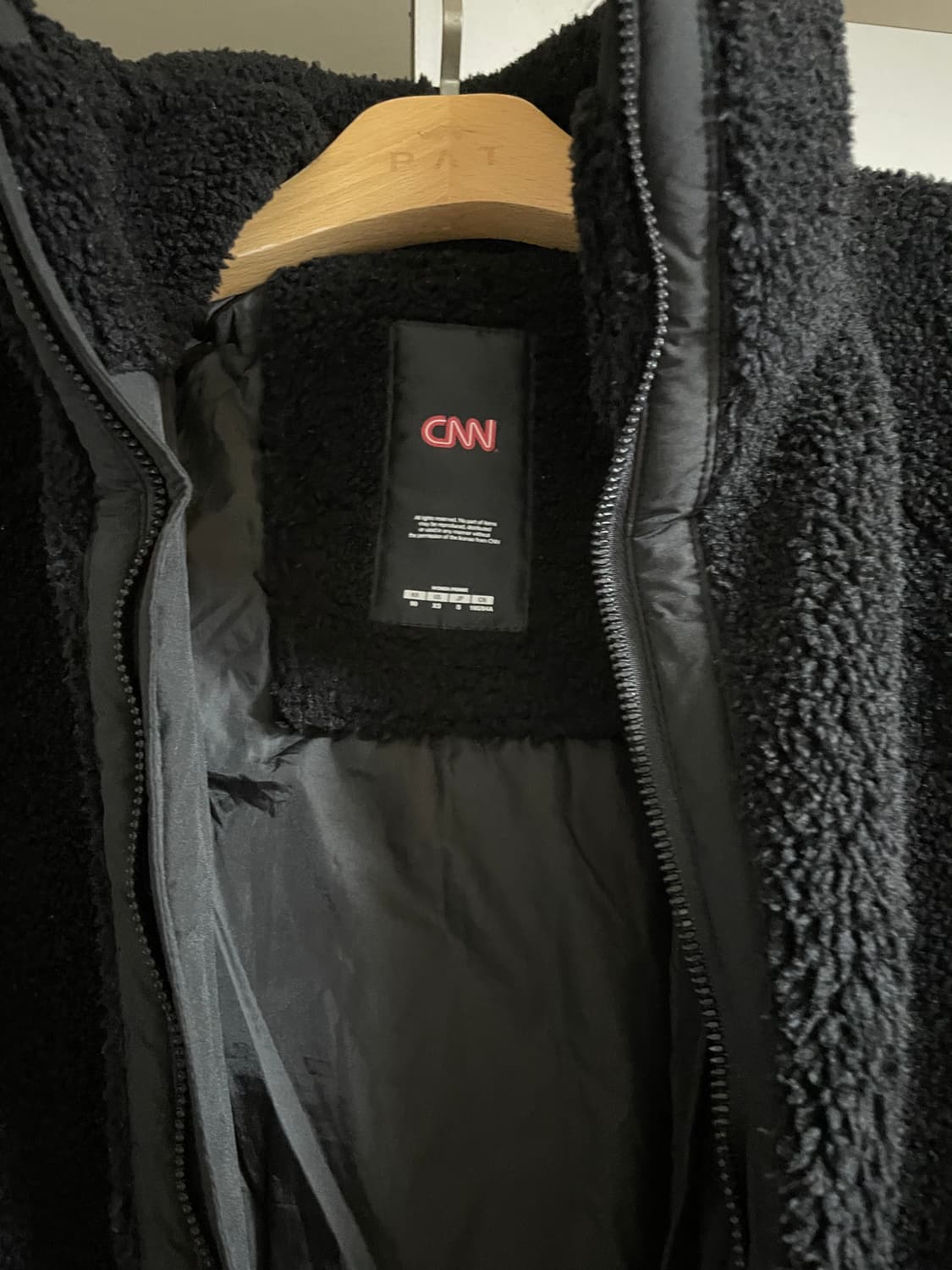 cnn 어패럴 플리스 롱 집업 상품이미지4