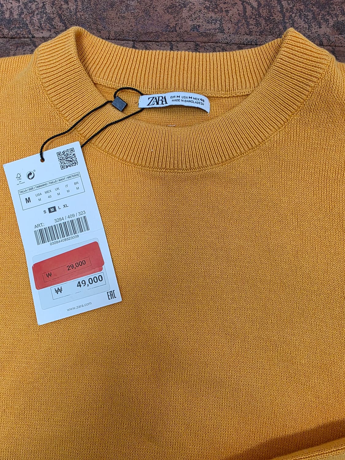 [새제품] 자라 라운드넥 코튼 니트 M 상품이미지2