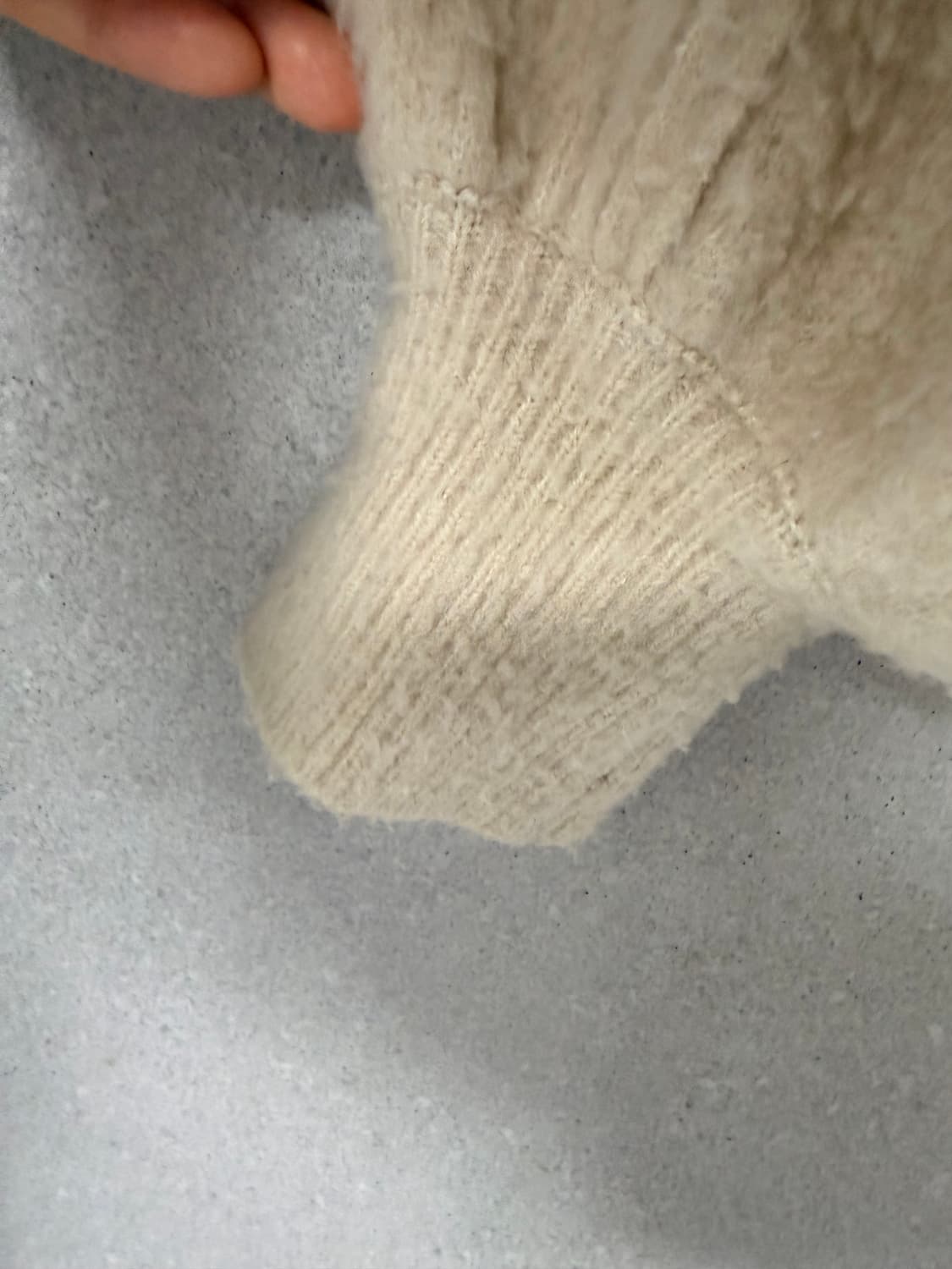 오버핏 가디건 베이지 뽀글이 상품이미지4