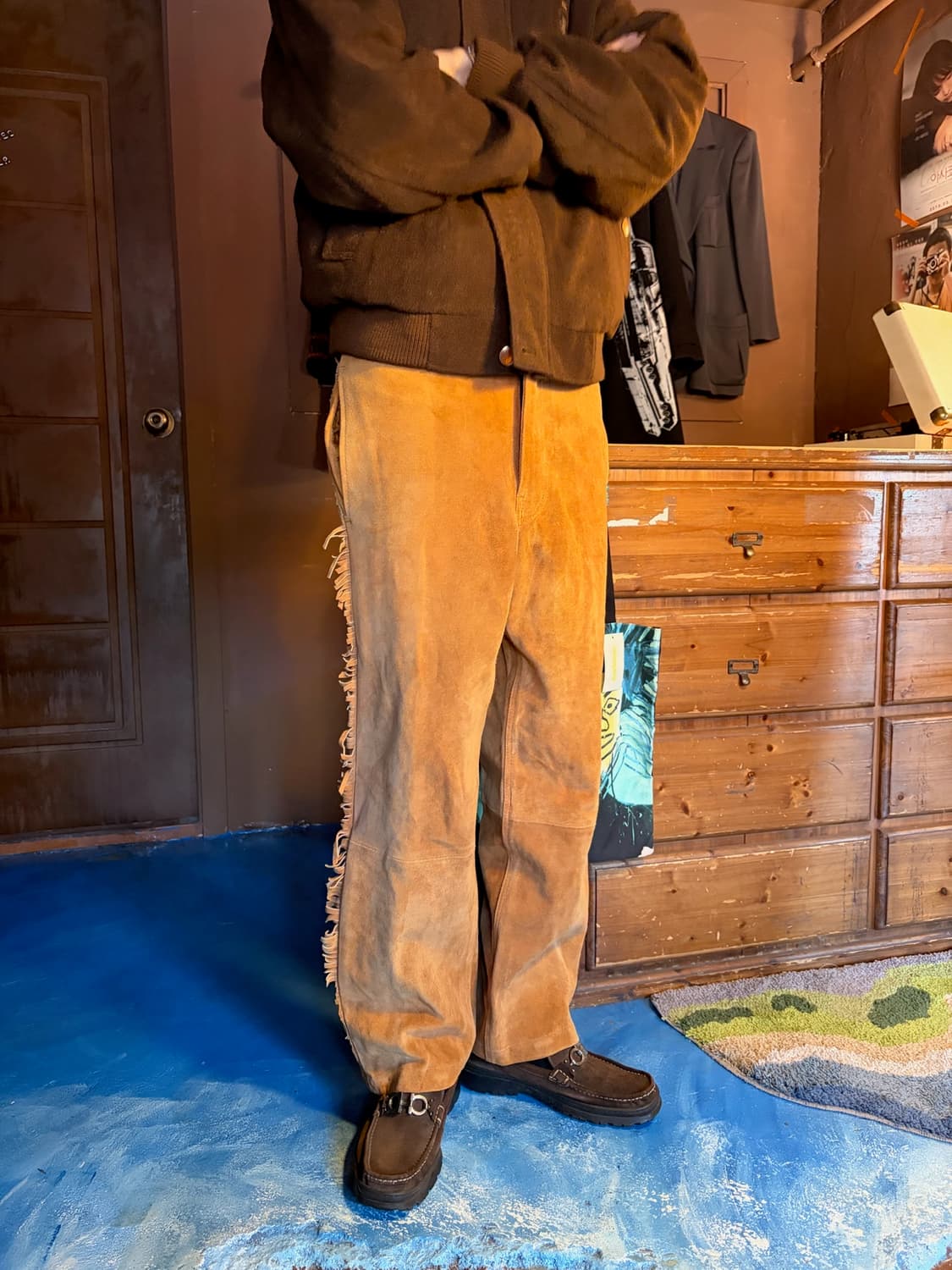 VINTAGE SUEDE LEATHER WESTERN PANTS 상품이미지1