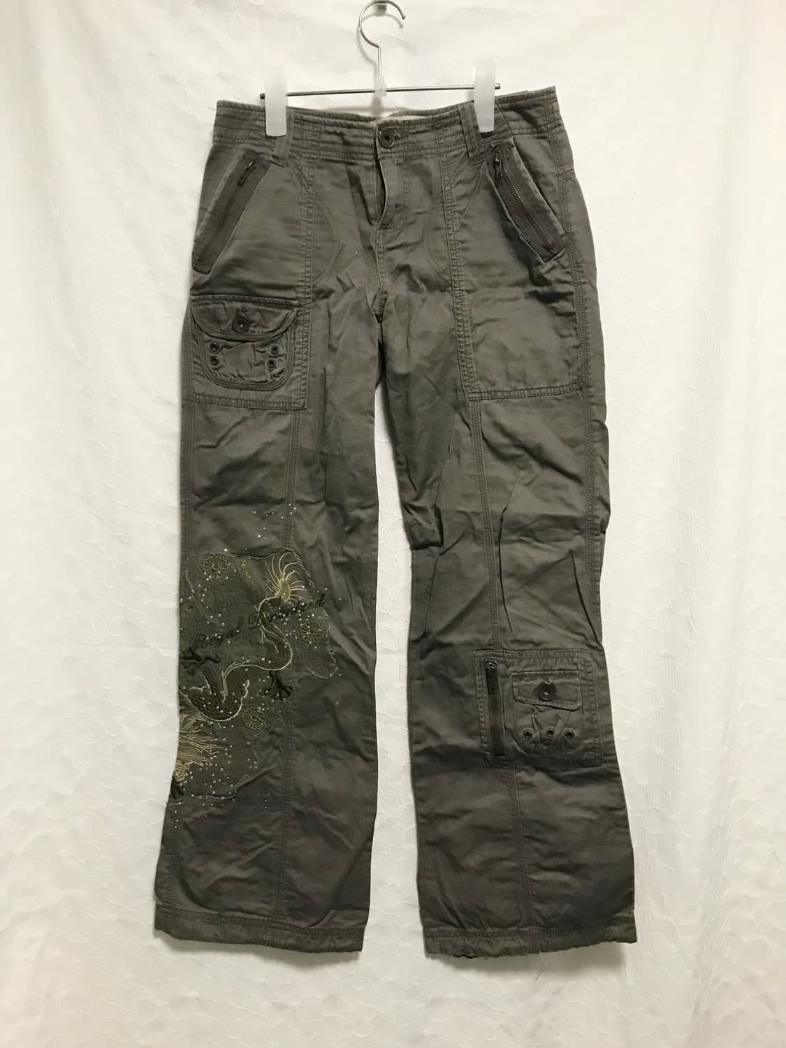 빈티지 y2k 오리엔탈 자수 카고 팬츠 상품이미지2