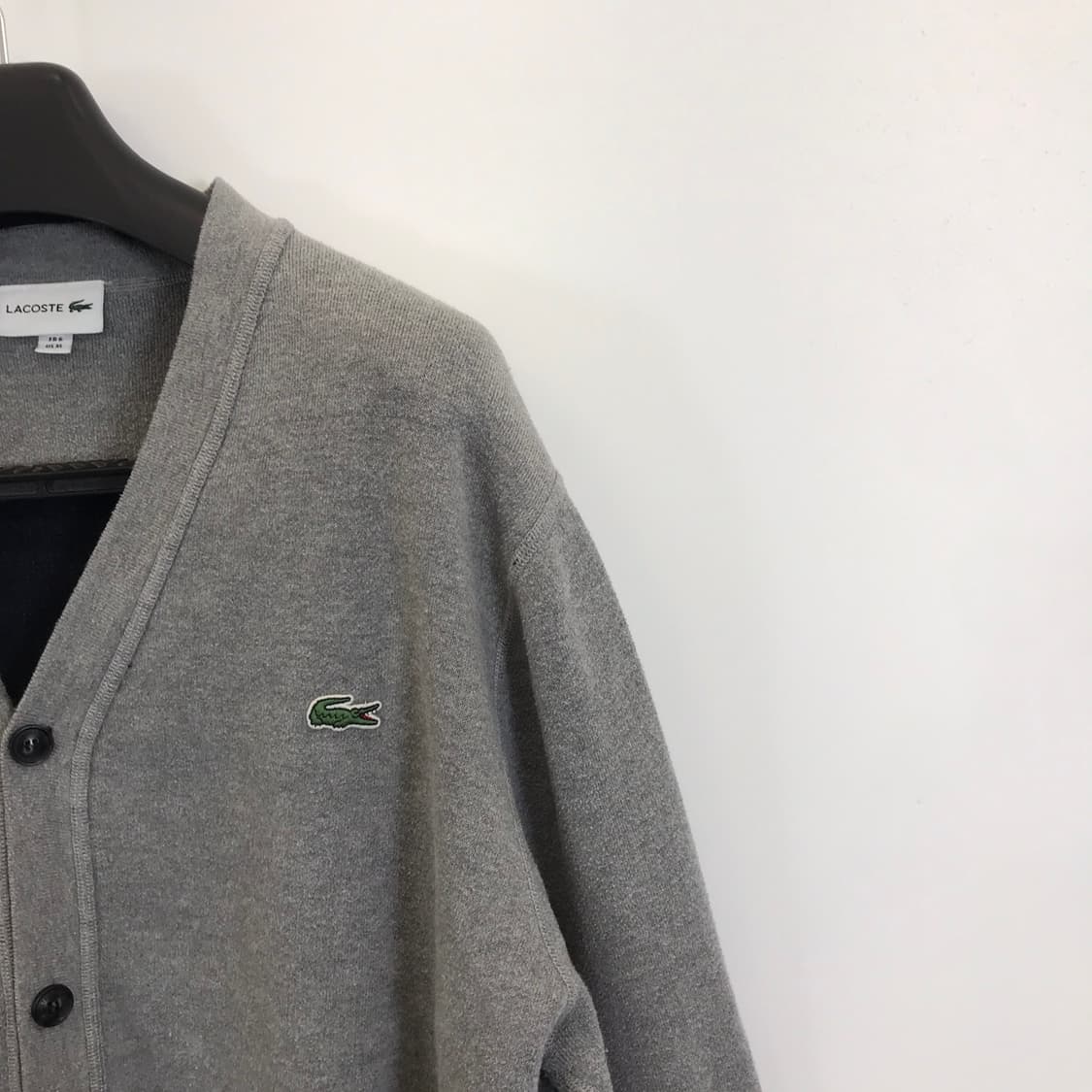 라코스테 그레이 코튼 가디건 [XL] 상품이미지2