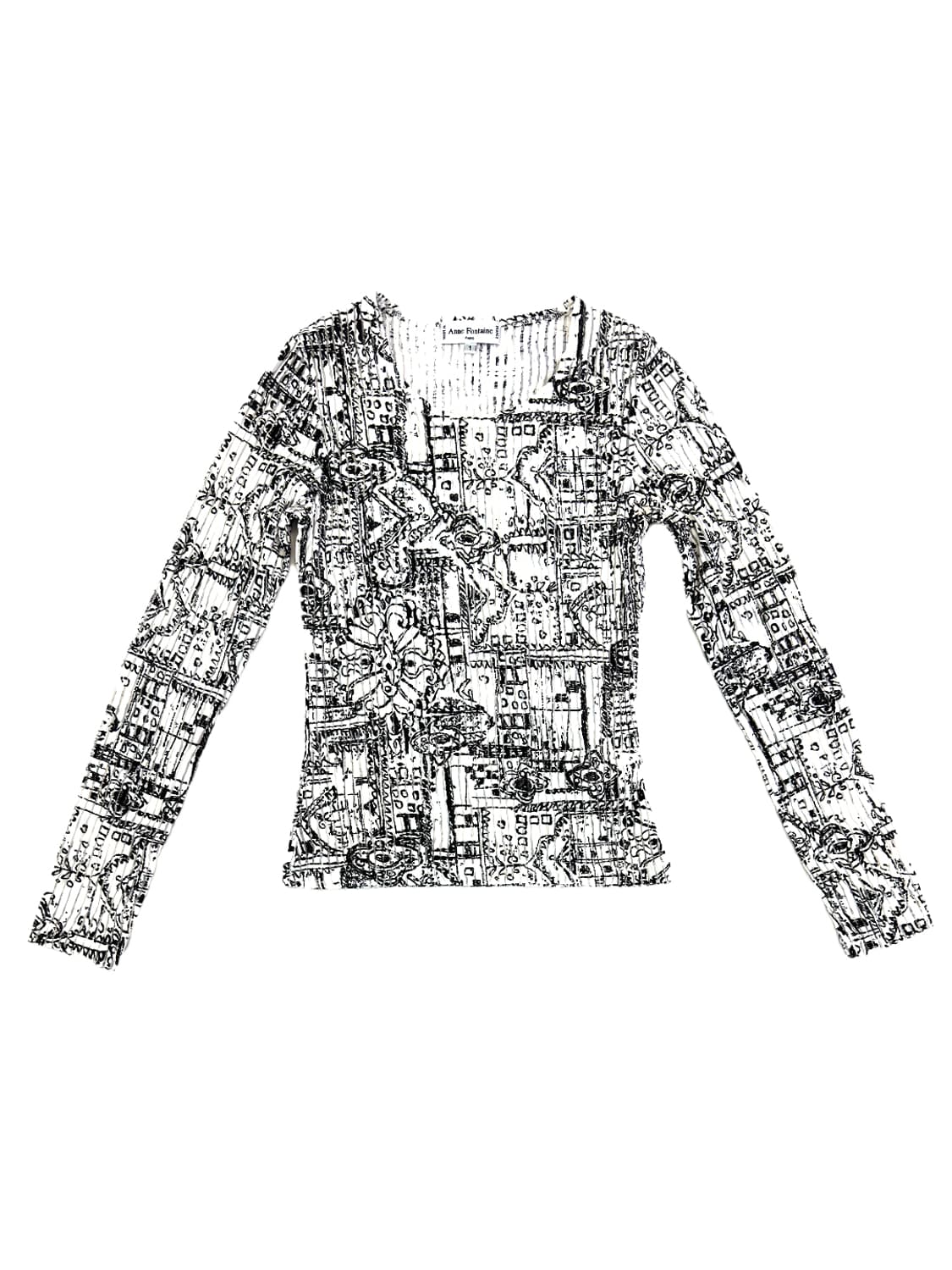 Anne Fontaine Abstract Pleated Top/ 1 상품이미지1