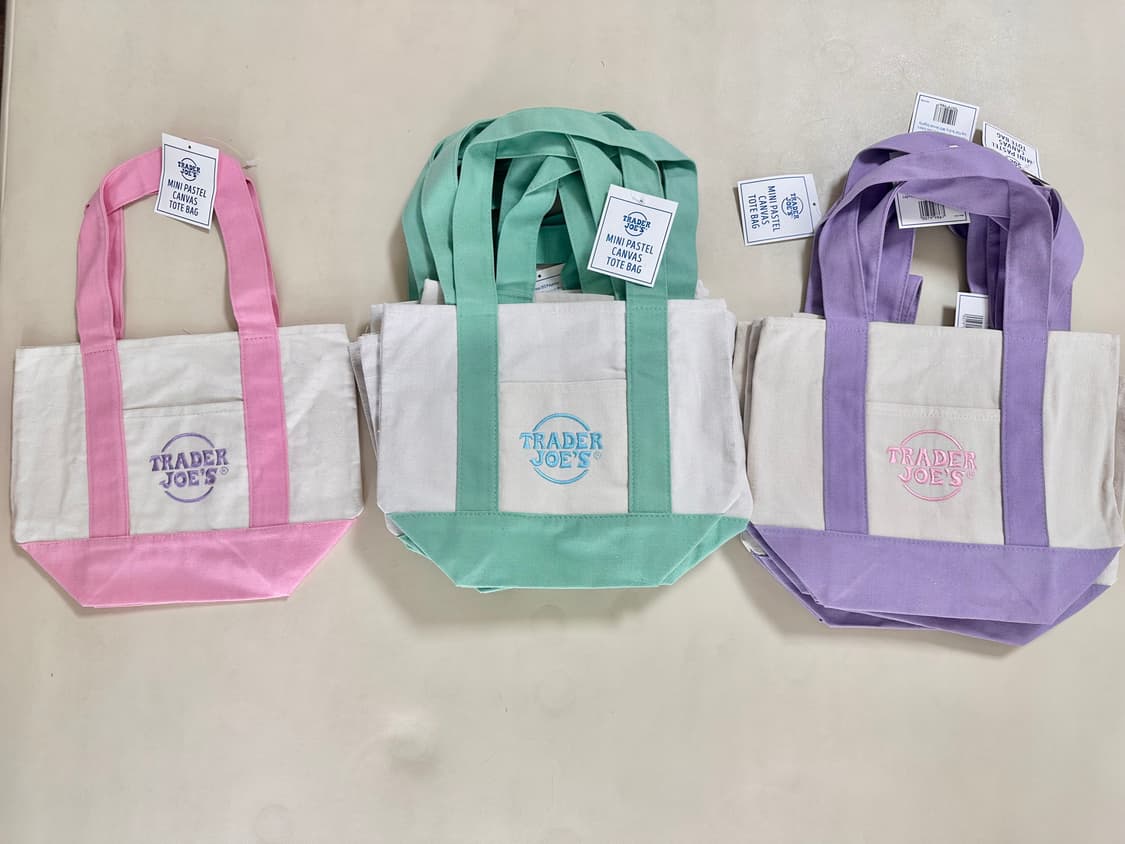 트레이더조 신상 파스텔 미니 에코백(새상품) 상품이미지1