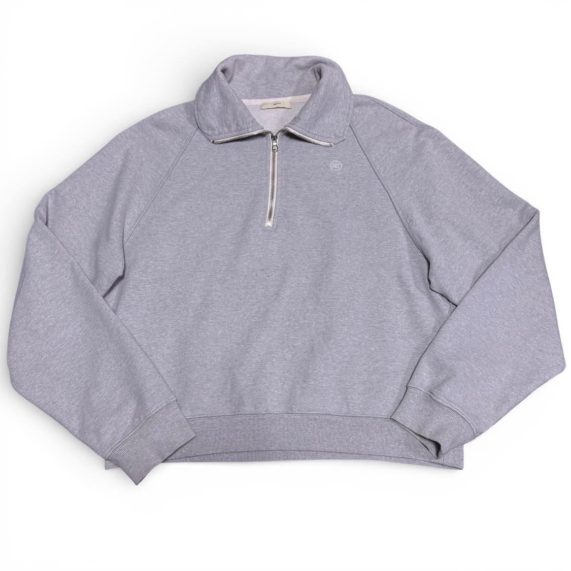 FREE 렉토 RECTO 그레이 반집업 맨투맨 상품이미지1